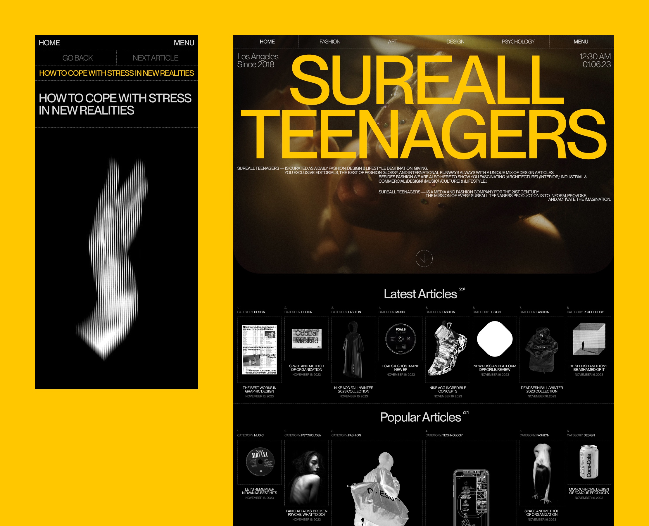 Sureall Teenagers — Интерфейсы, Брендинг на Dprofile