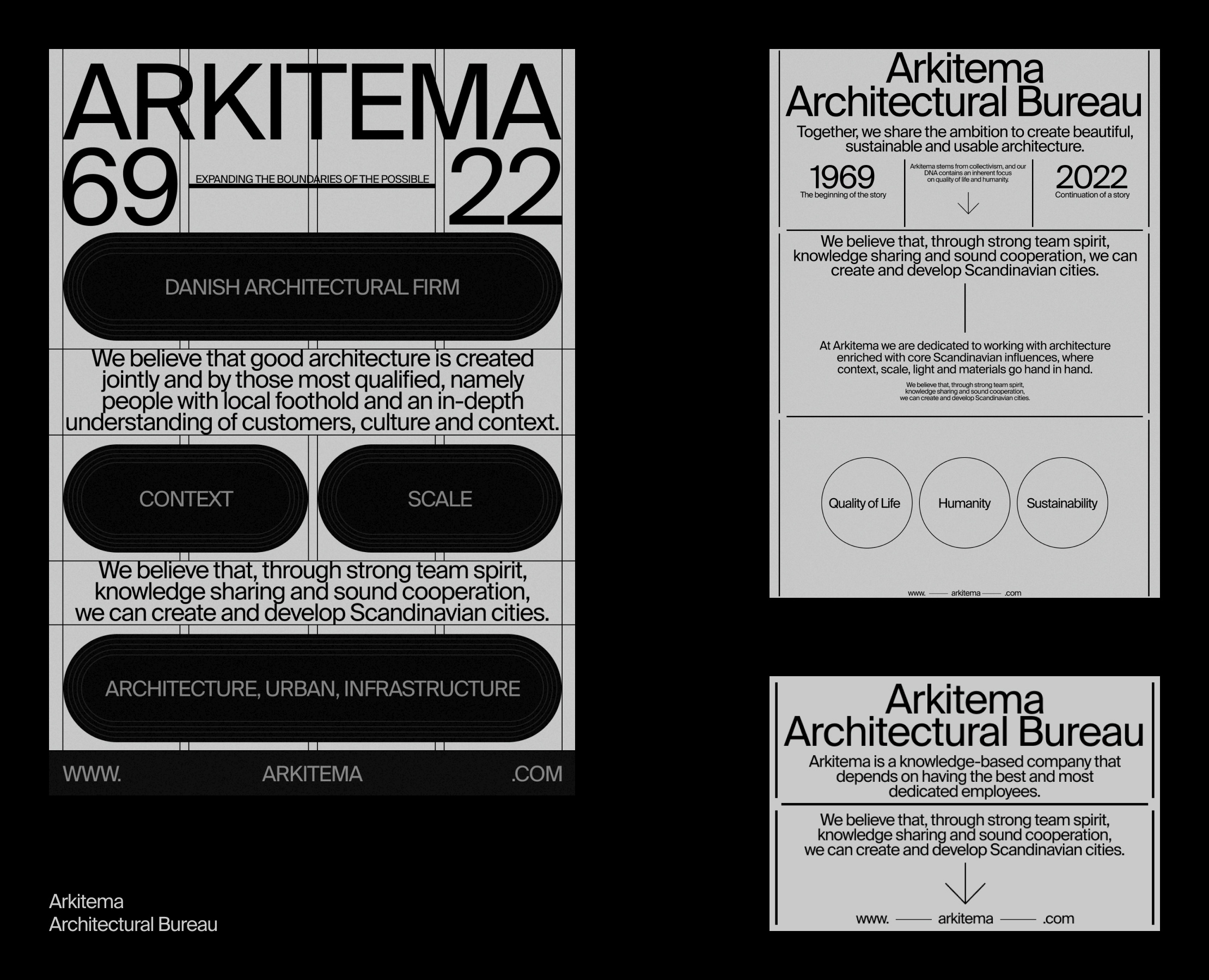 Arkitema — Интерфейсы, Брендинг на Dprofile