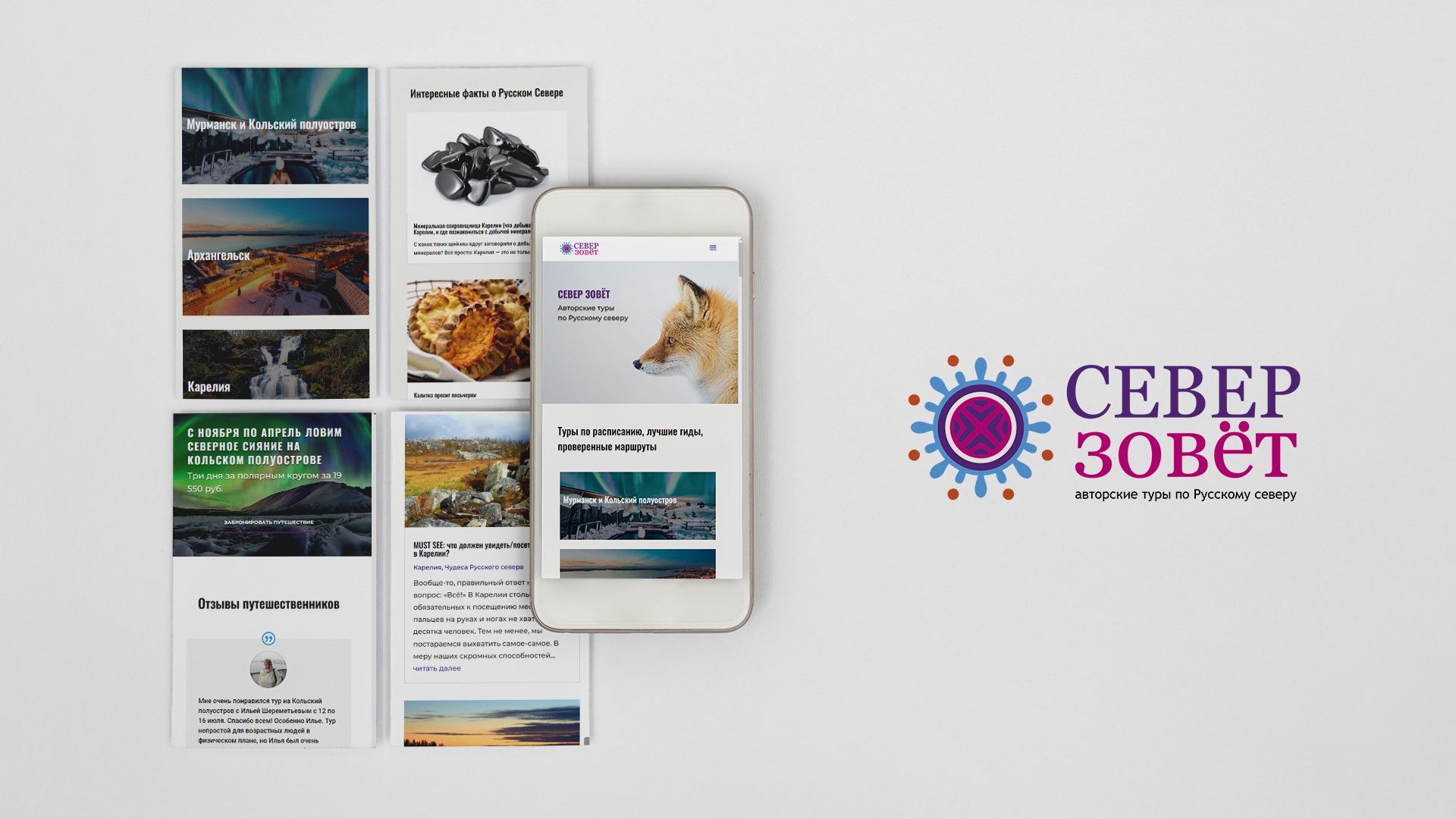 Сайт компании «Север зовет» — Изображение №1 — Интерфейсы, Брендинг на Dprofile