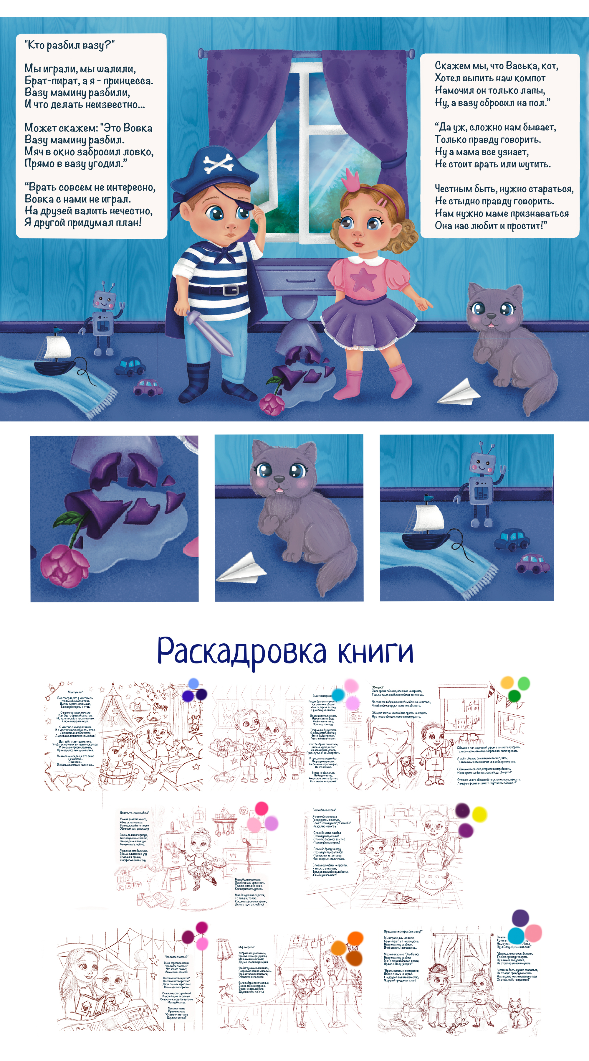Детская книга "Правила дома" — Изображение №3 — Иллюстрация, Графика на Dprofile