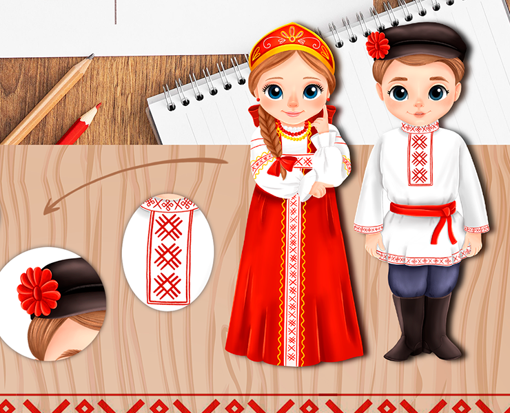 Дети в народных костюмах на Dprofile