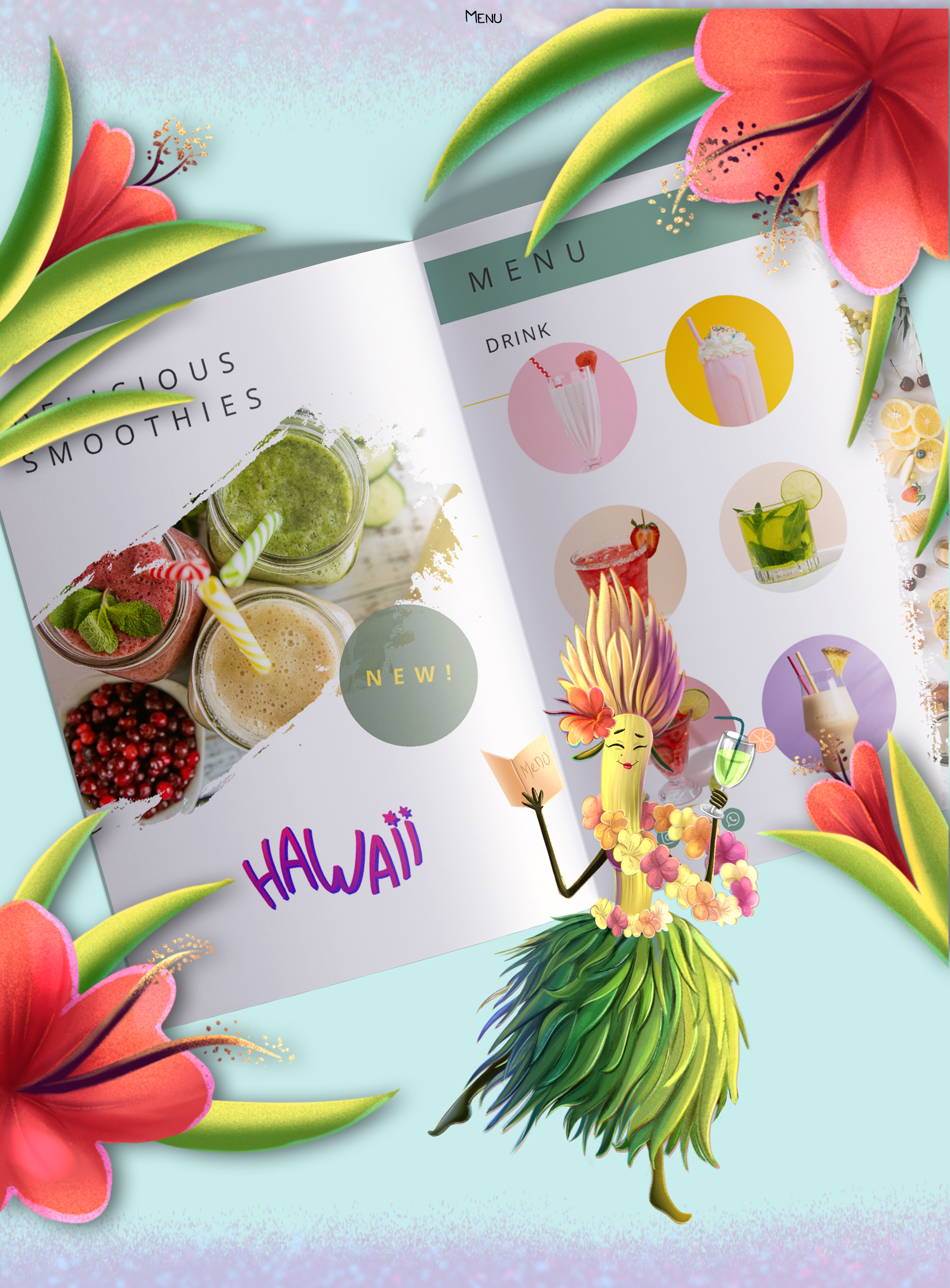 Дизайн бренд-персонажа для бани и СПА "HAWAII" — Изображение №9 — Иллюстрация, Графика на Dprofile