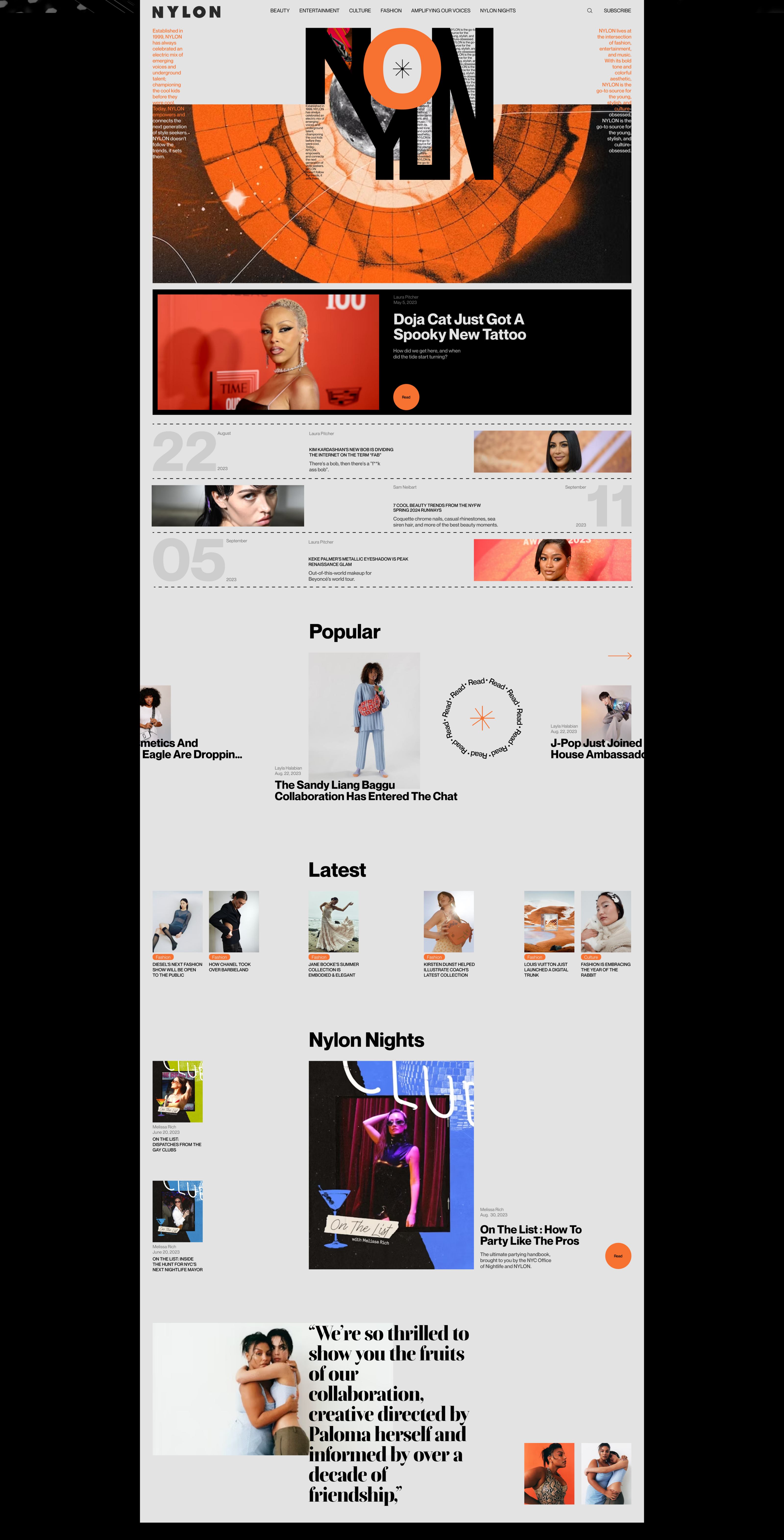 NYLON magazine/Redesign concept — Изображение №3 — Интерфейсы на Dprofile
