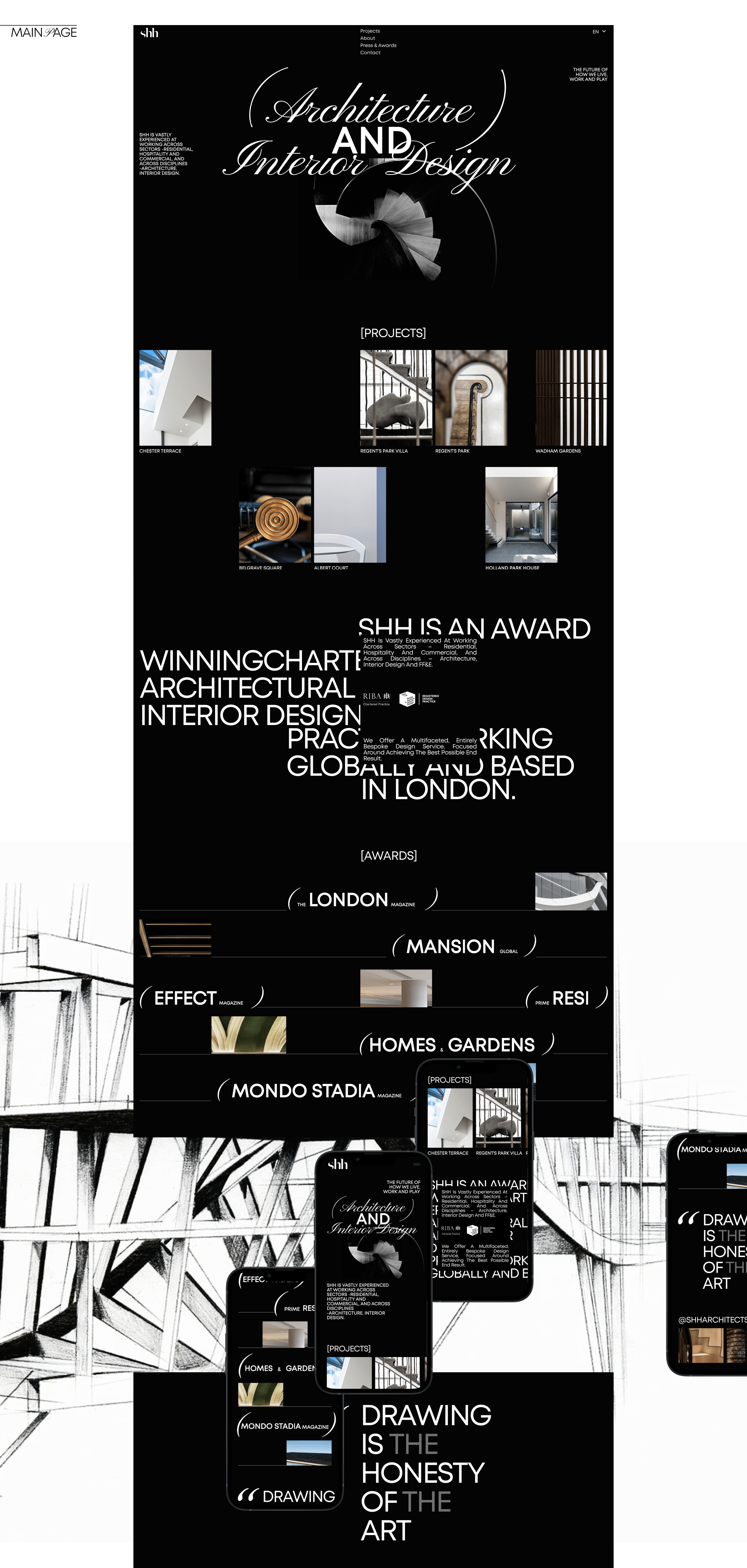 Shh architecture. Corporate website — Изображение №2 — Интерфейсы на Dprofile