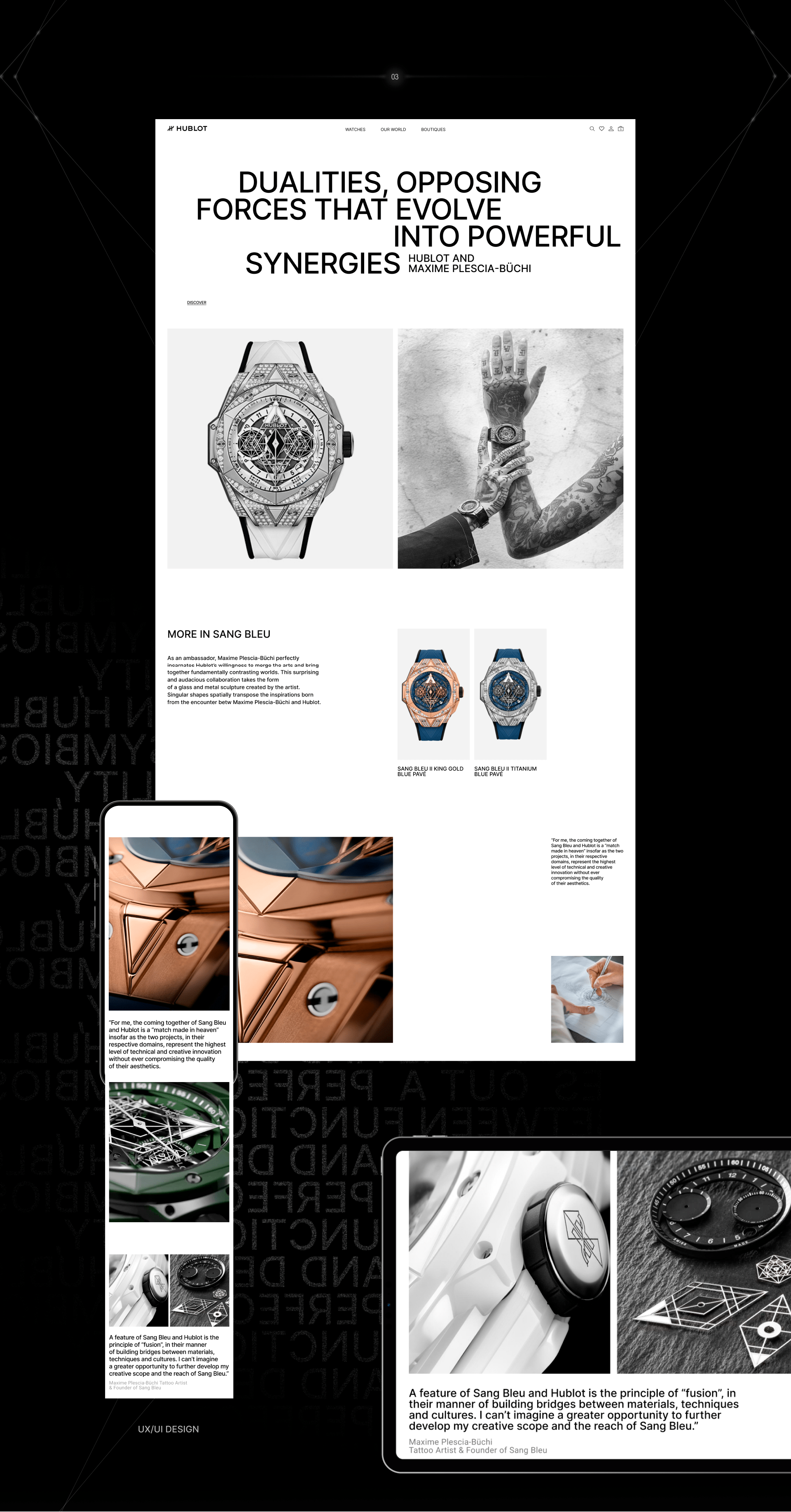 redesign website HUBLOT — Изображение №5 — Интерфейсы на Dprofile