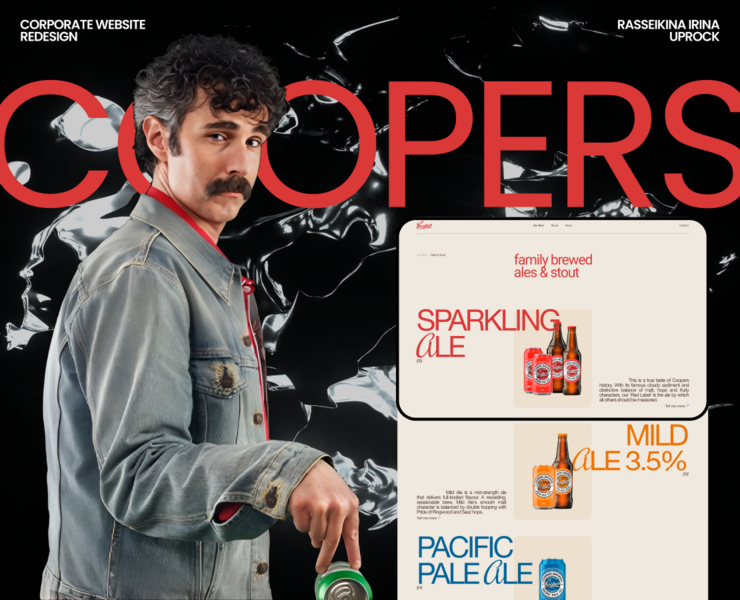 Coopers beer | Corporate website — Интерфейсы, Анимация на Dprofile