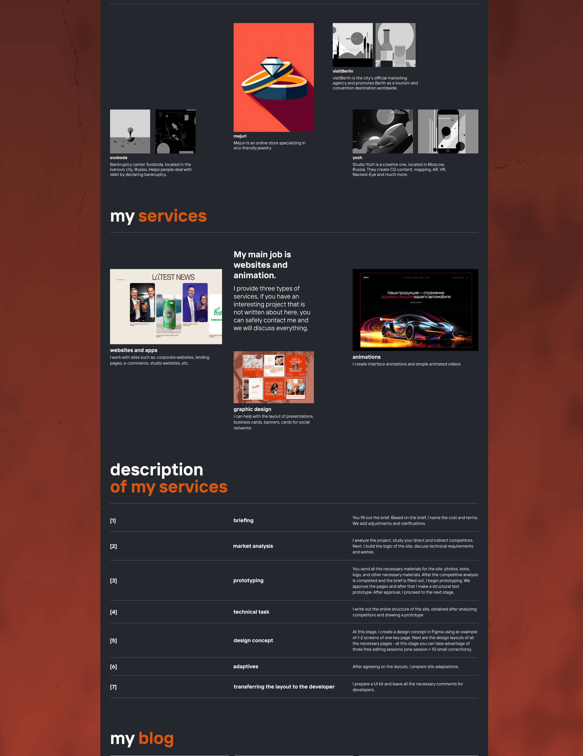 Portfolio website — Изображение №3 — Интерфейсы на Dprofile