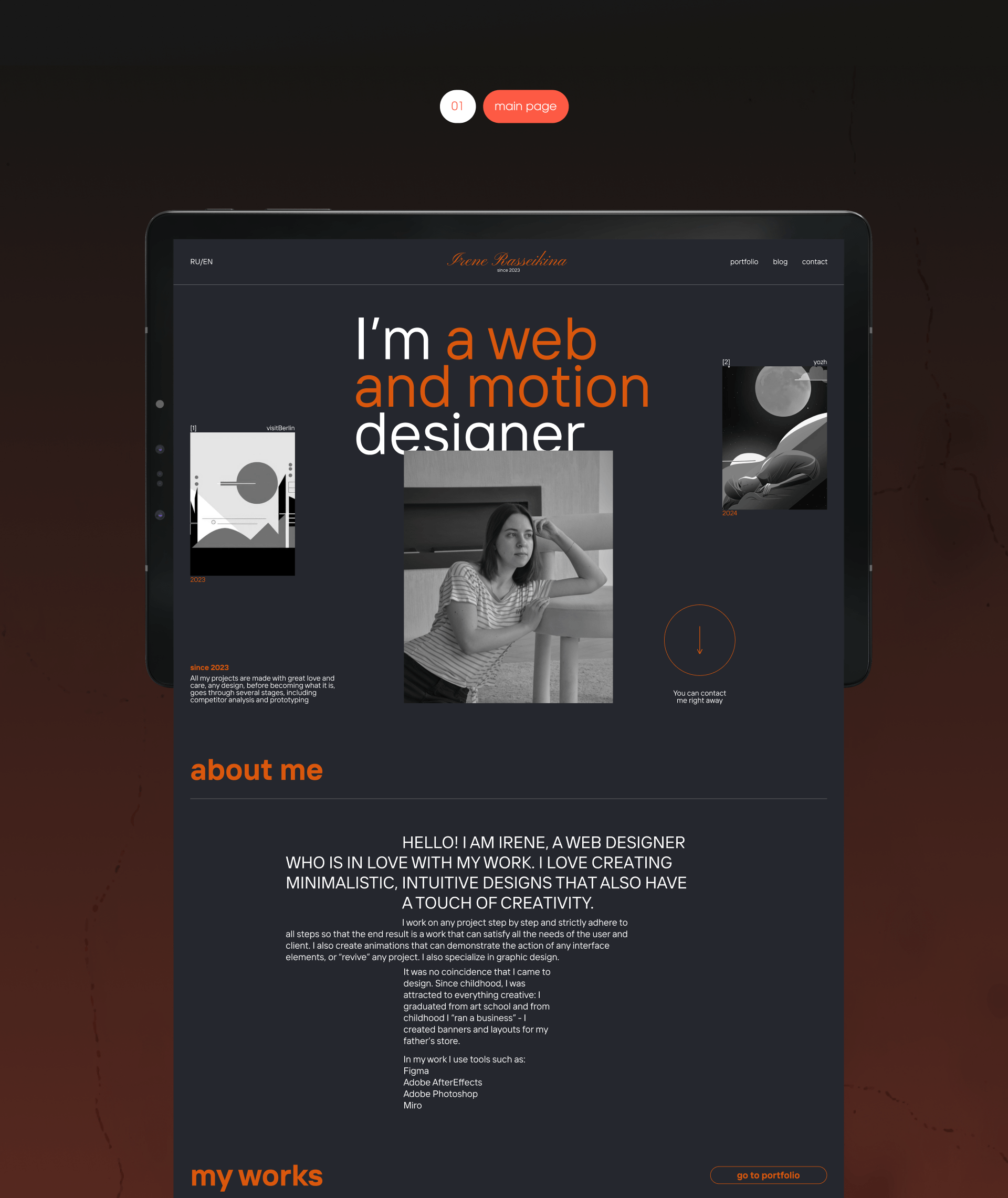 Portfolio website — Изображение №2 — Интерфейсы на Dprofile