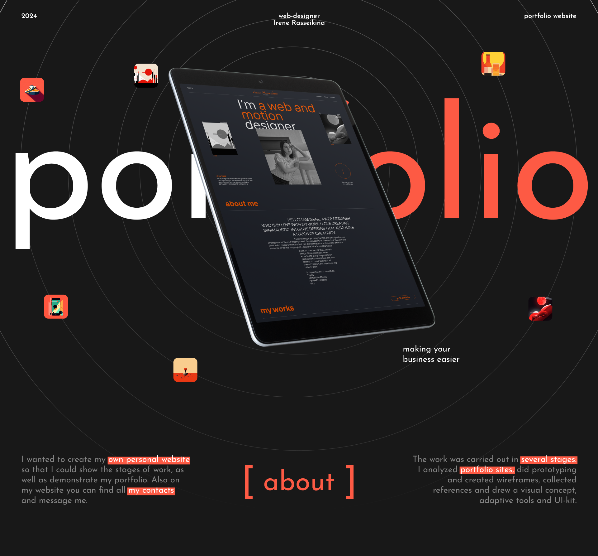 Portfolio website — Изображение №1 — Интерфейсы на Dprofile