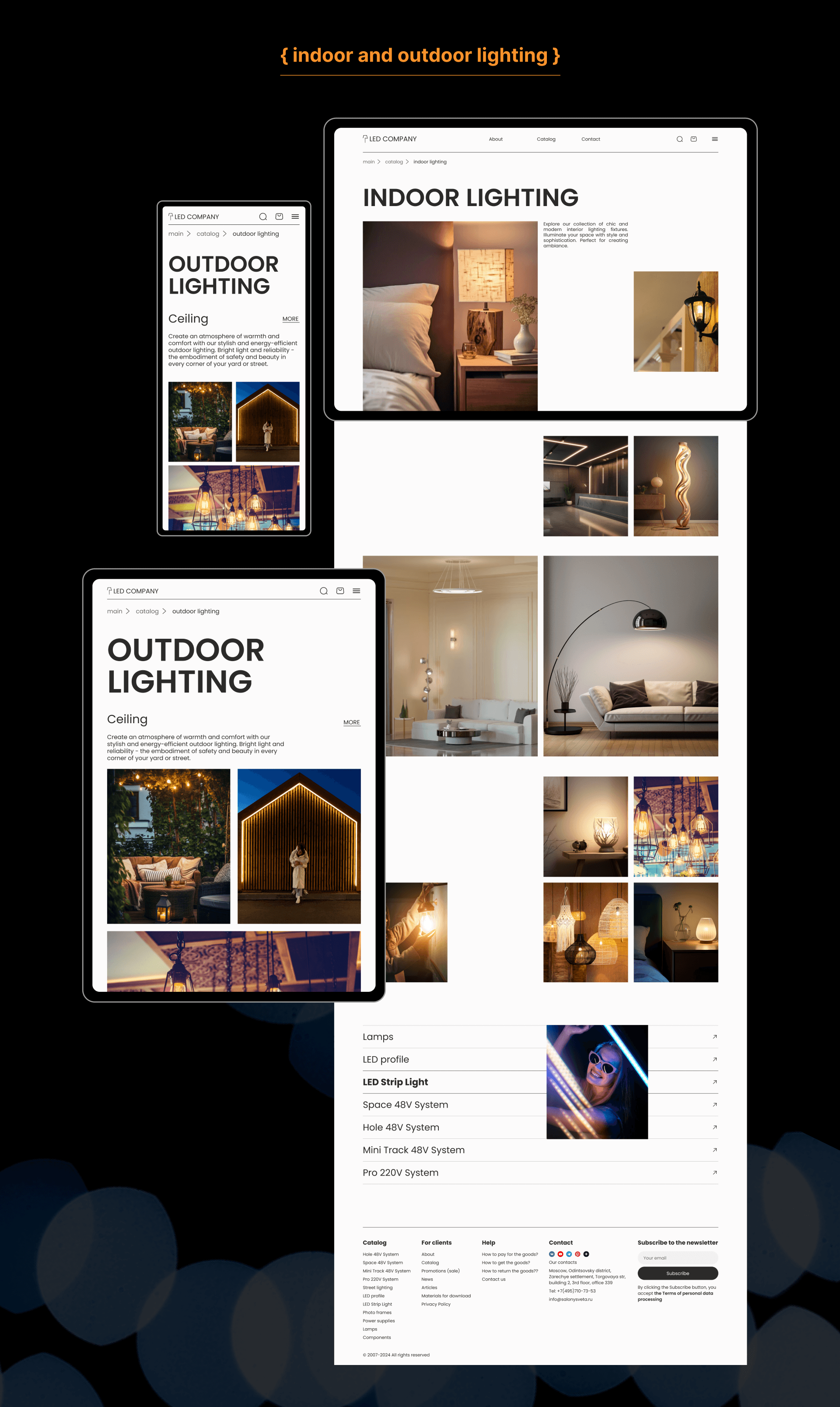 E-com website | LED COMPANY — Изображение №5 — Интерфейсы на Dprofile