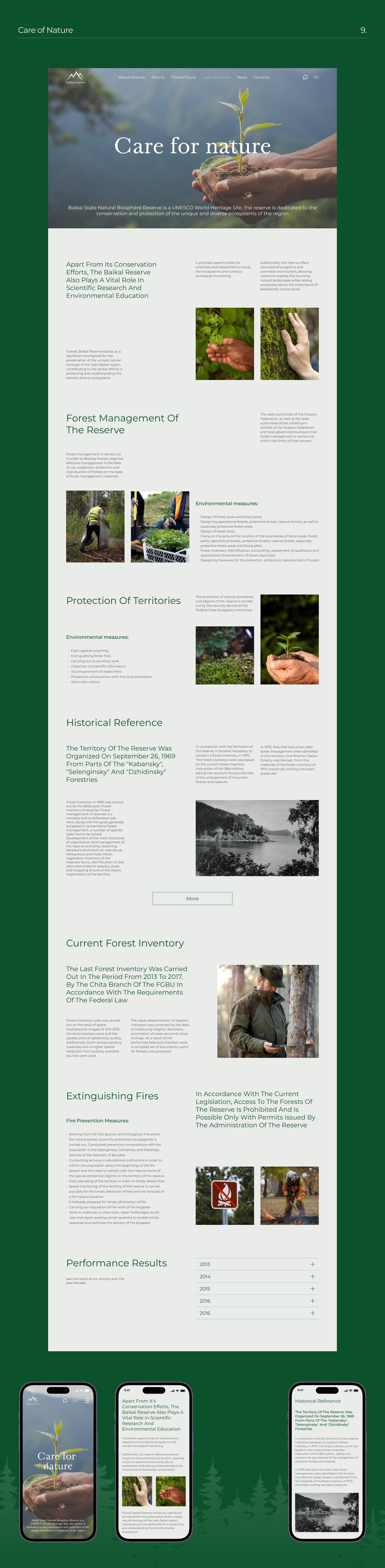 Baikal Reserve | Redesign Concept — Изображение №10 — Интерфейсы, Иллюстрация на Dprofile