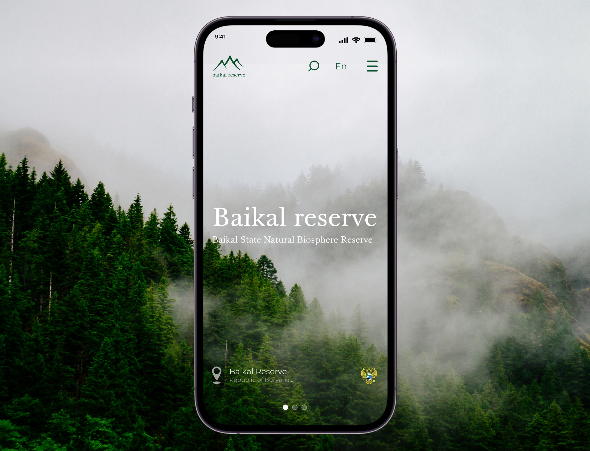 Baikal Reserve | Redesign Concept — Изображение №2 — Интерфейсы, Иллюстрация на Dprofile