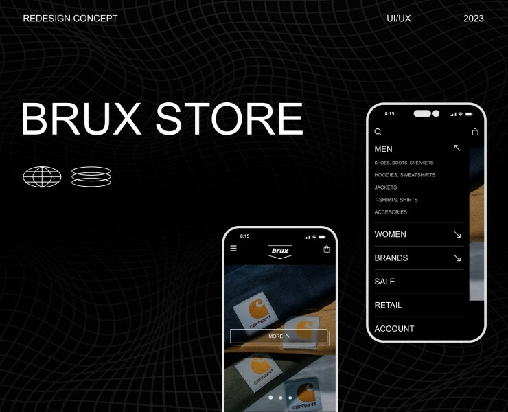 BRUX STORE│ONLINE STORE│DESIGN CONCEPT на Dprofile