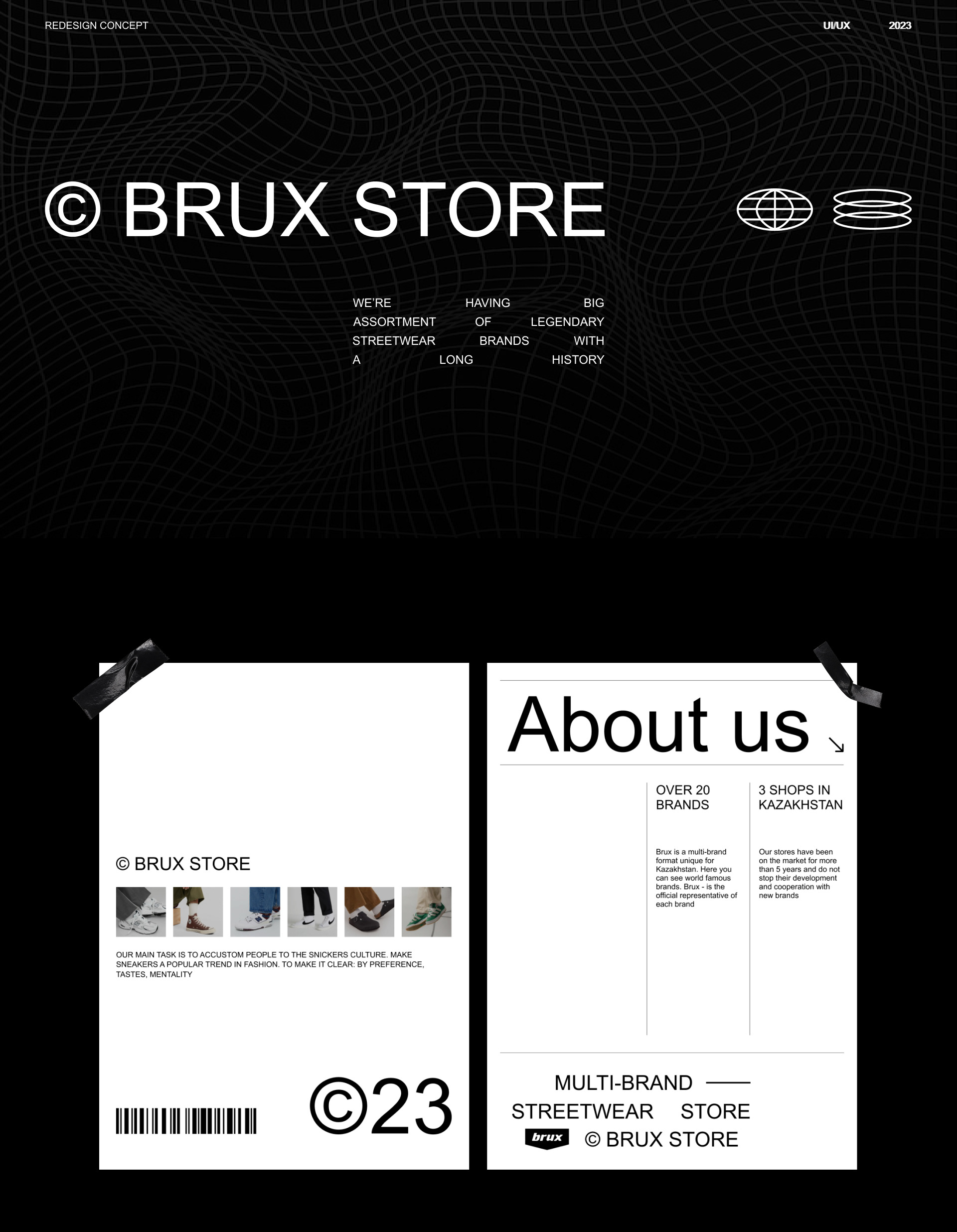 BRUX STORE│ONLINE STORE│DESIGN CONCEPT — Изображение №1 — Интерфейсы, Иллюстрация на Dprofile