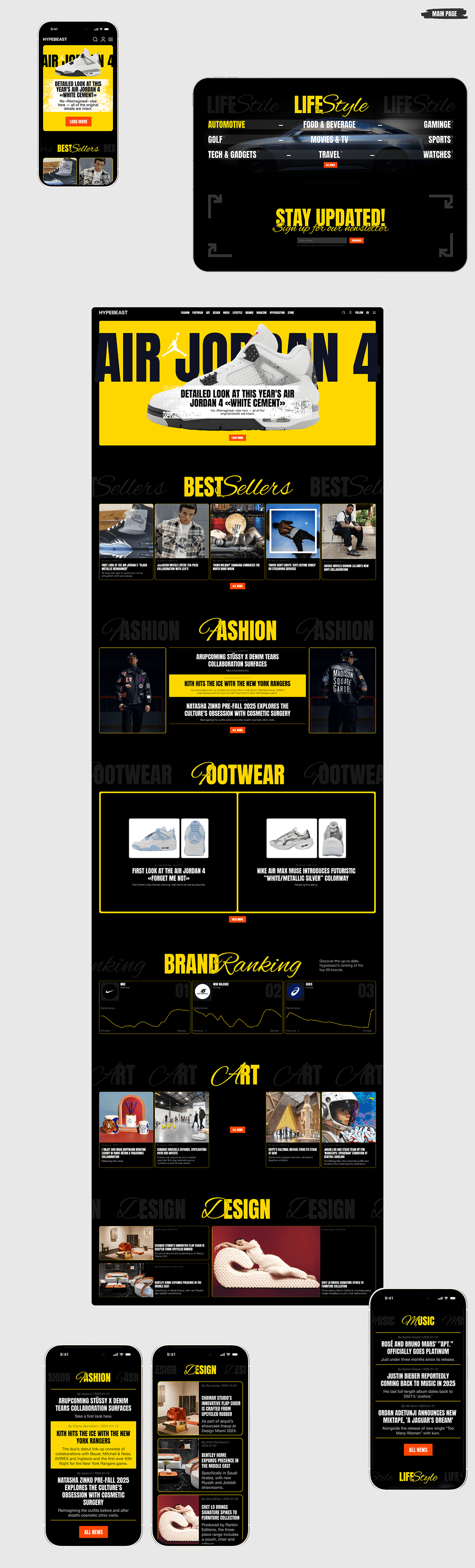 HYPEBEAST_News website_Redesign — Изображение №2 — Интерфейсы, Графика на Dprofile