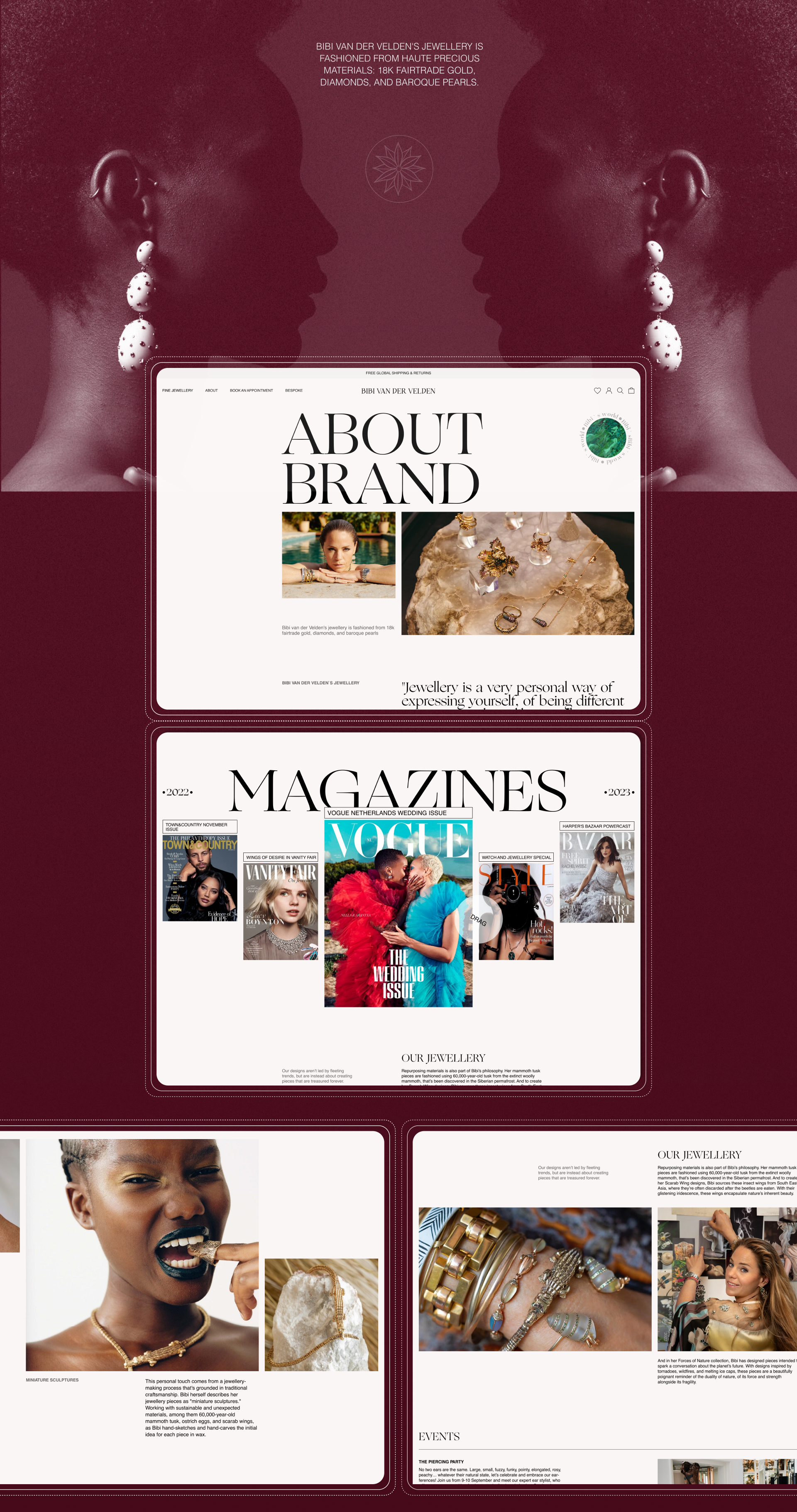 BIBI VAN DER VELDEN/Jewelry store/Redesign concept — Изображение №4 — Интерфейсы, Анимация на Dprofile