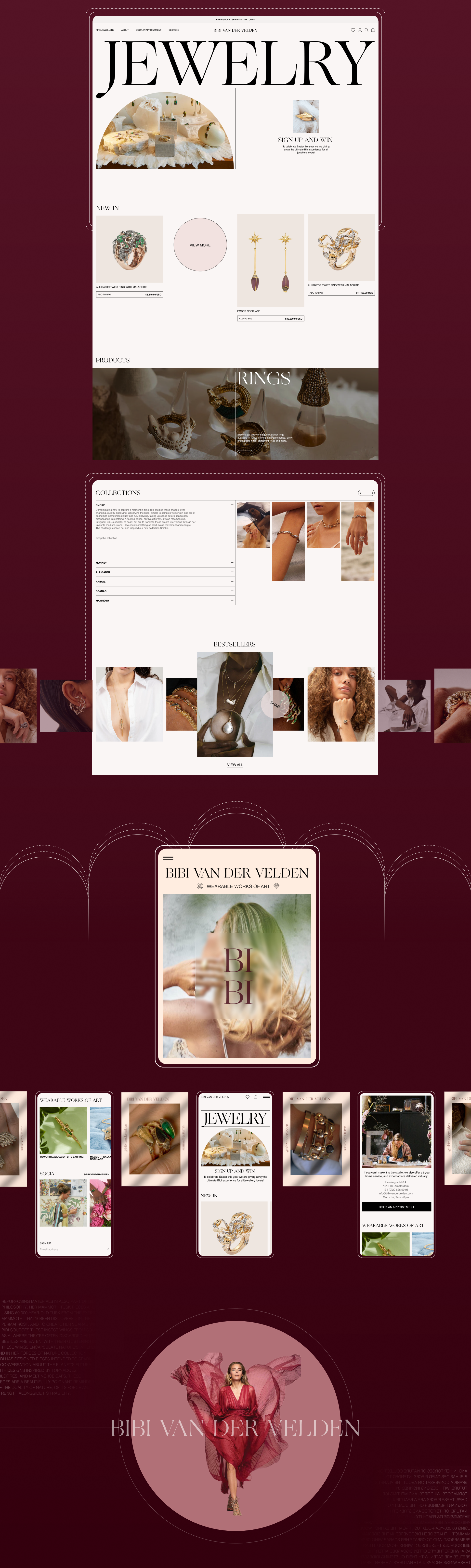 BIBI VAN DER VELDEN/Jewelry store/Redesign concept — Изображение №2 — Интерфейсы, Анимация на Dprofile