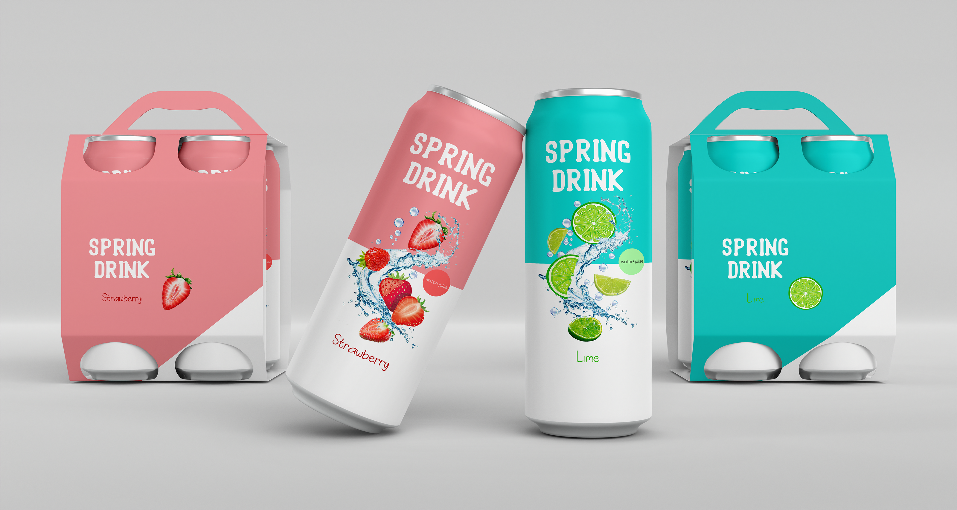 Дизайн упаковки Spring Drink — Изображение №4 — Брендинг, Графика на Dprofile