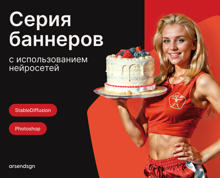 Серия баннеров (Generative AI+Photoshop) на Dprofile