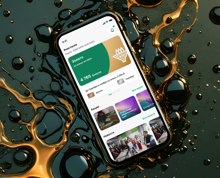 Разработка приложения для клиентов сети АЗС «КНП» — Интерфейсы на Dprofile