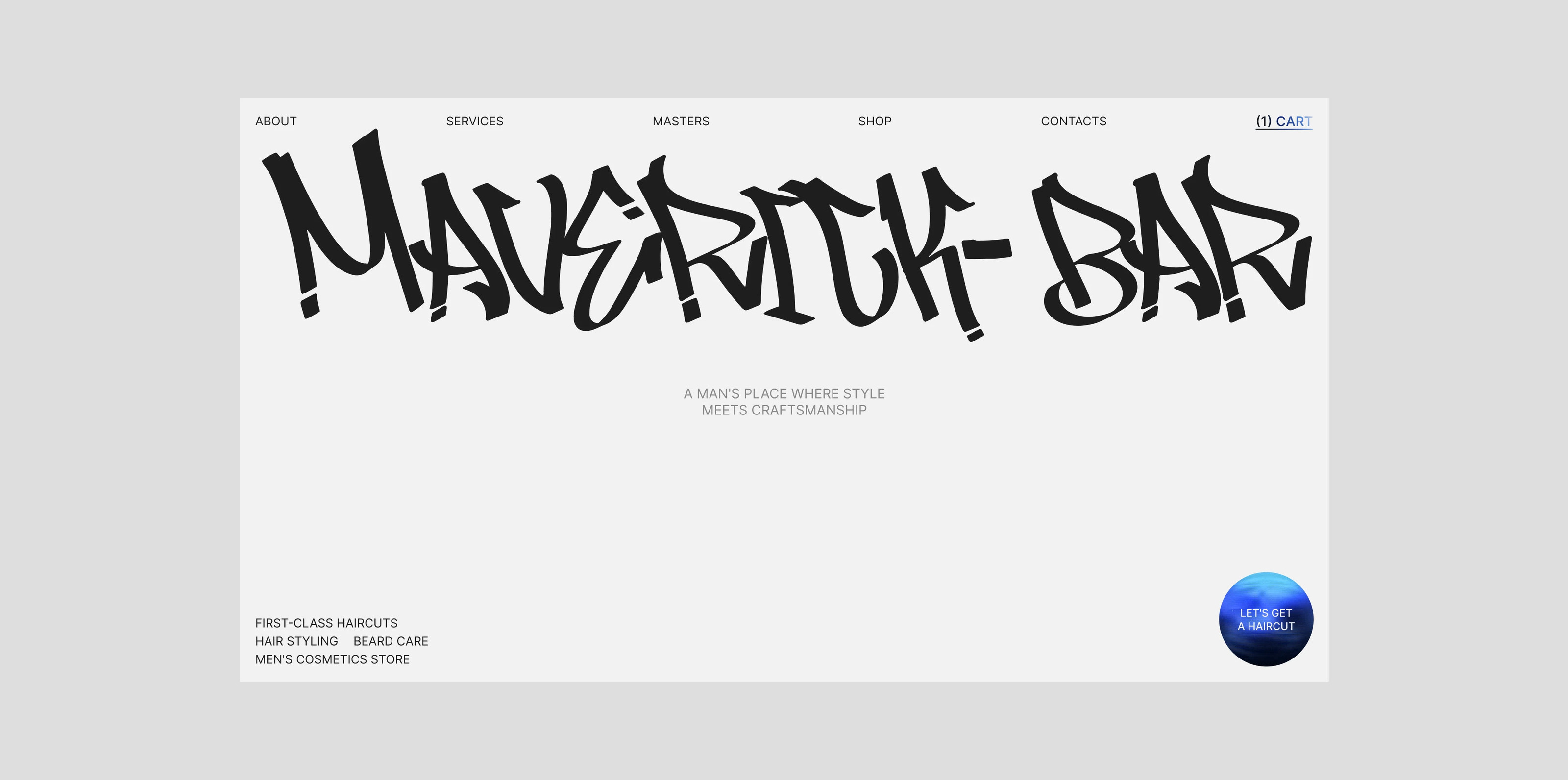 Сайт для барбершопа MAVERICK-BAR — Изображение №3 — Интерфейсы на Dprofile
