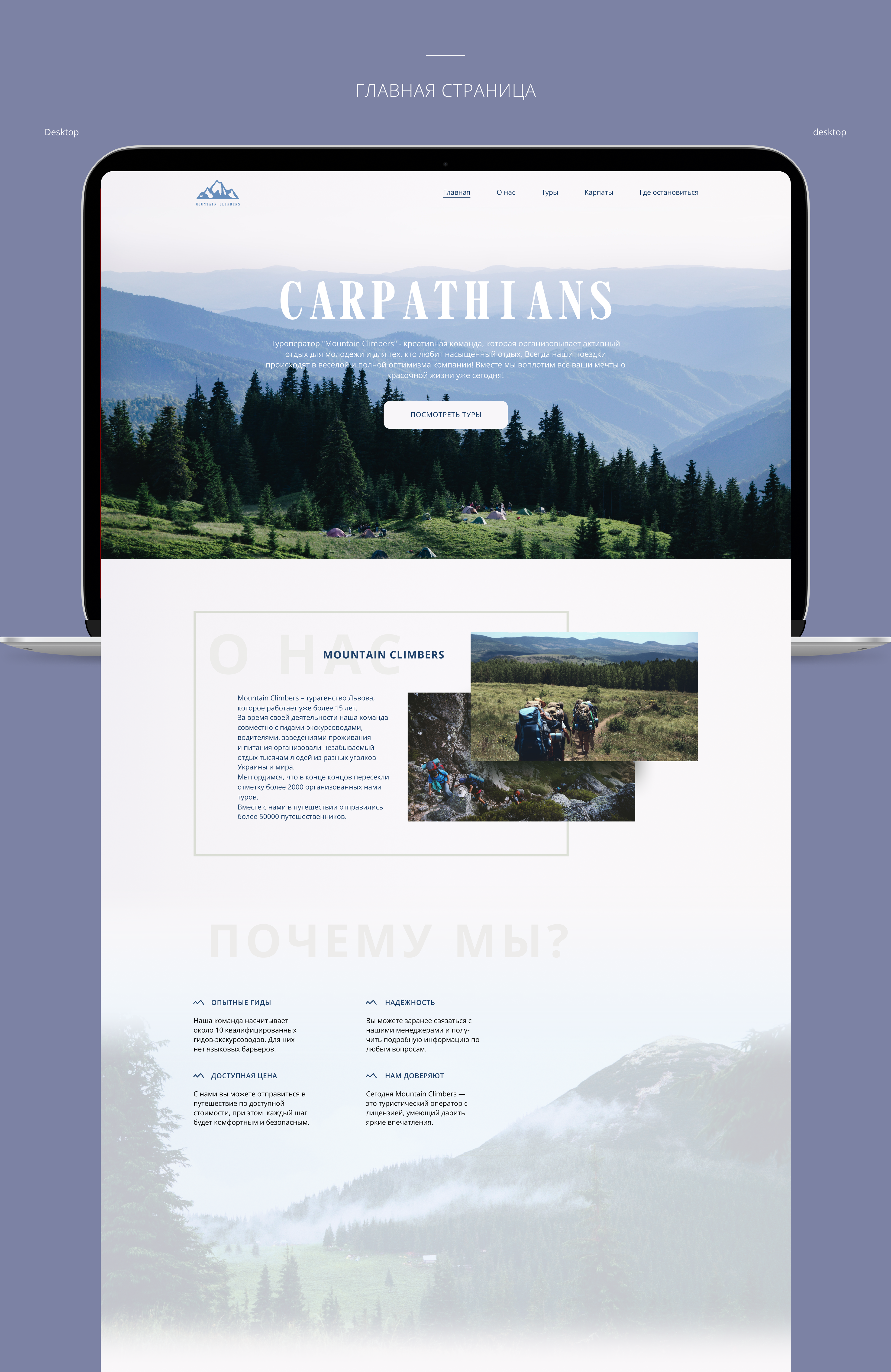 Carpathians Travel Agency — Изображение №2 — Брендинг, Интерфейсы на Dprofile