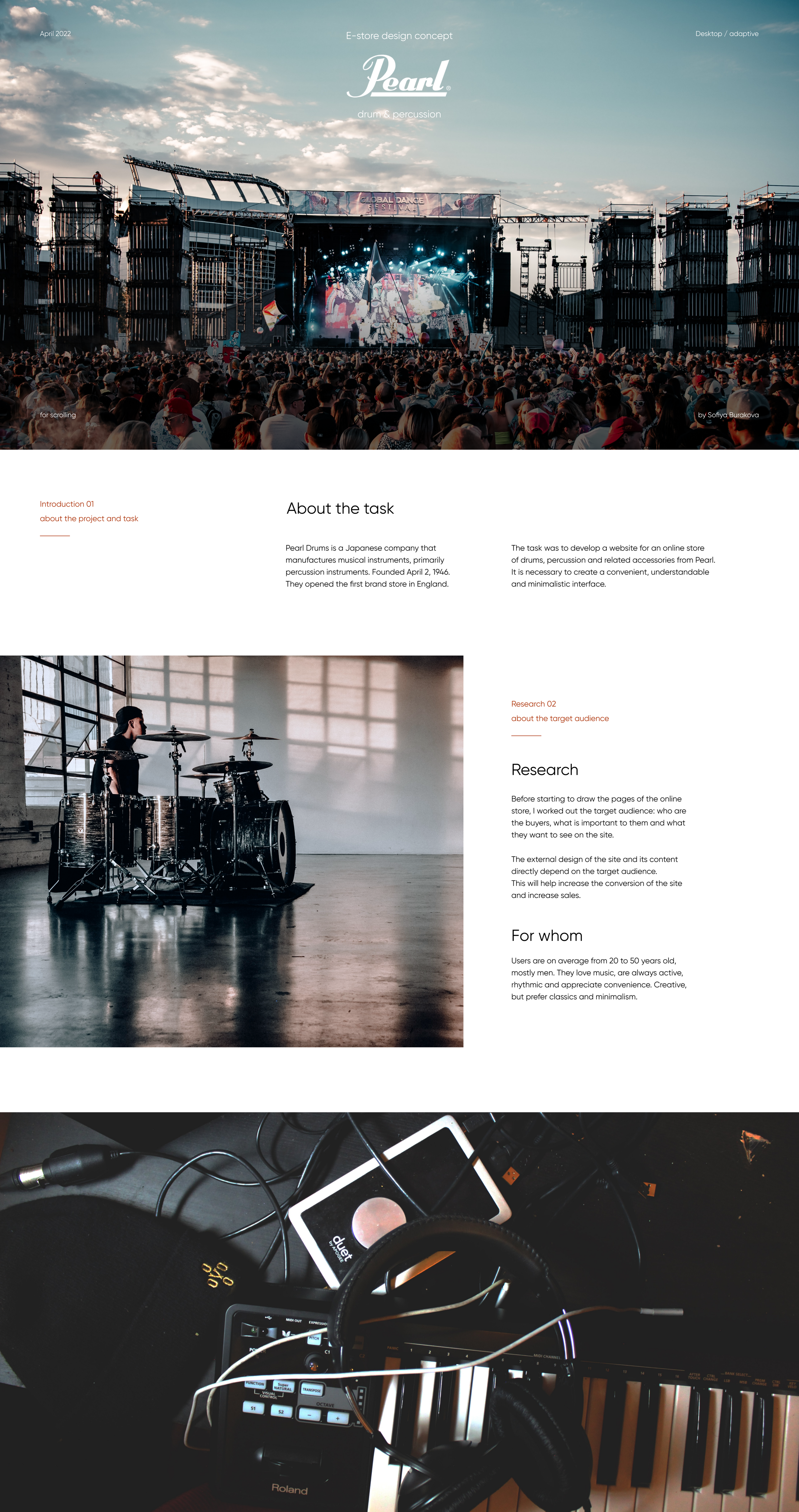 Pearl drums online store concept | E-commerce design — Изображение №1 — Графика, Интерфейсы на Dprofile