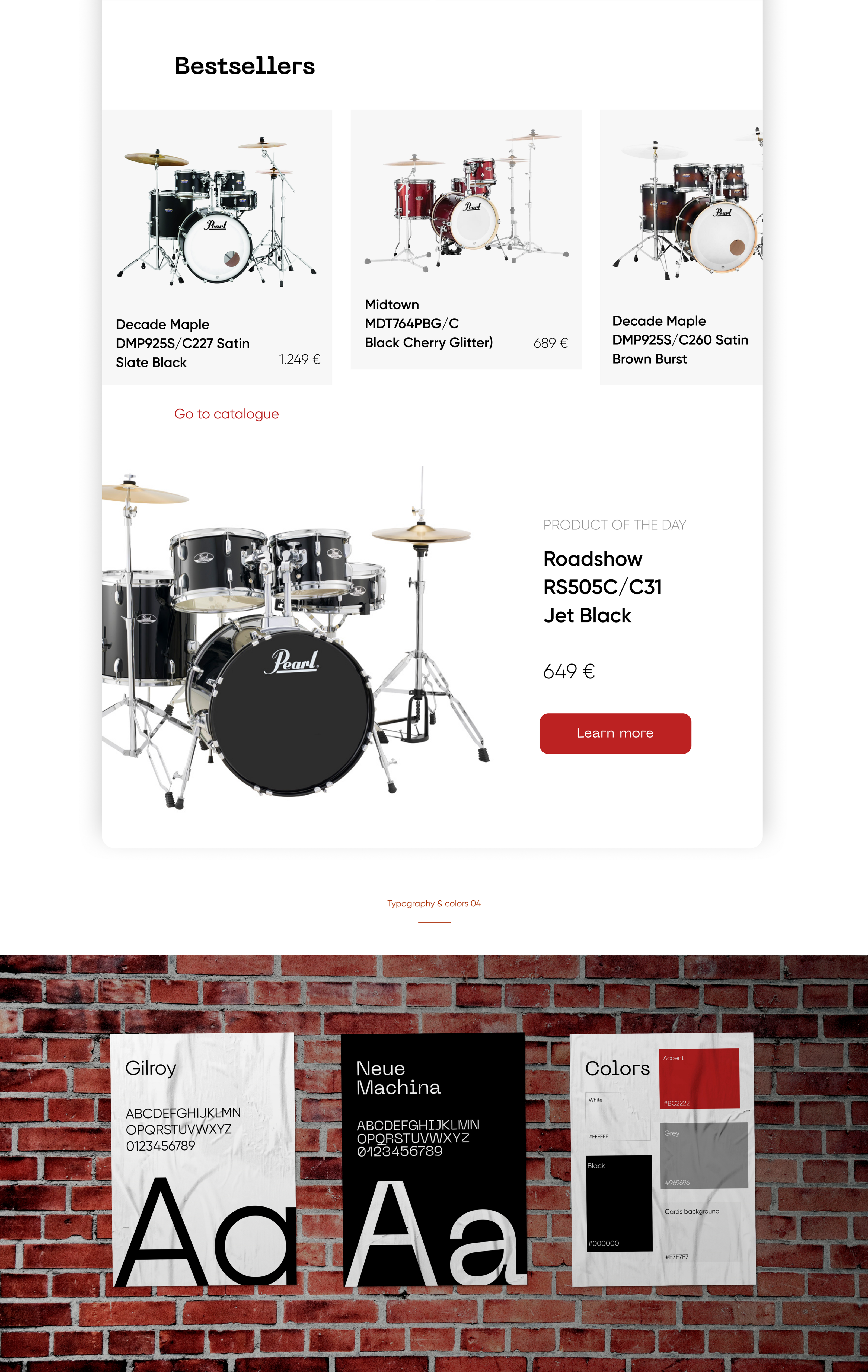 Pearl drums online store concept | E-commerce design — Изображение №5 — Графика, Интерфейсы на Dprofile