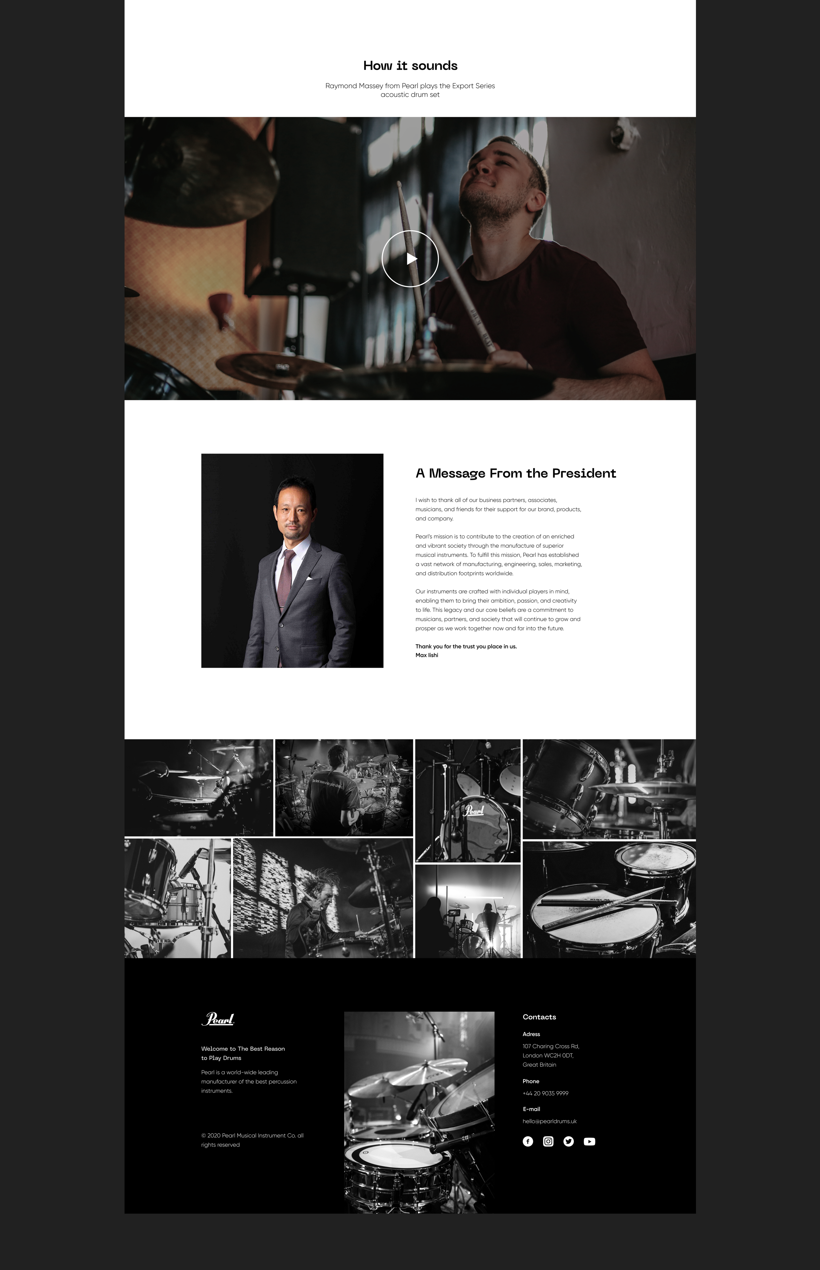 Pearl drums online store concept | E-commerce design — Изображение №3 — Графика, Интерфейсы на Dprofile