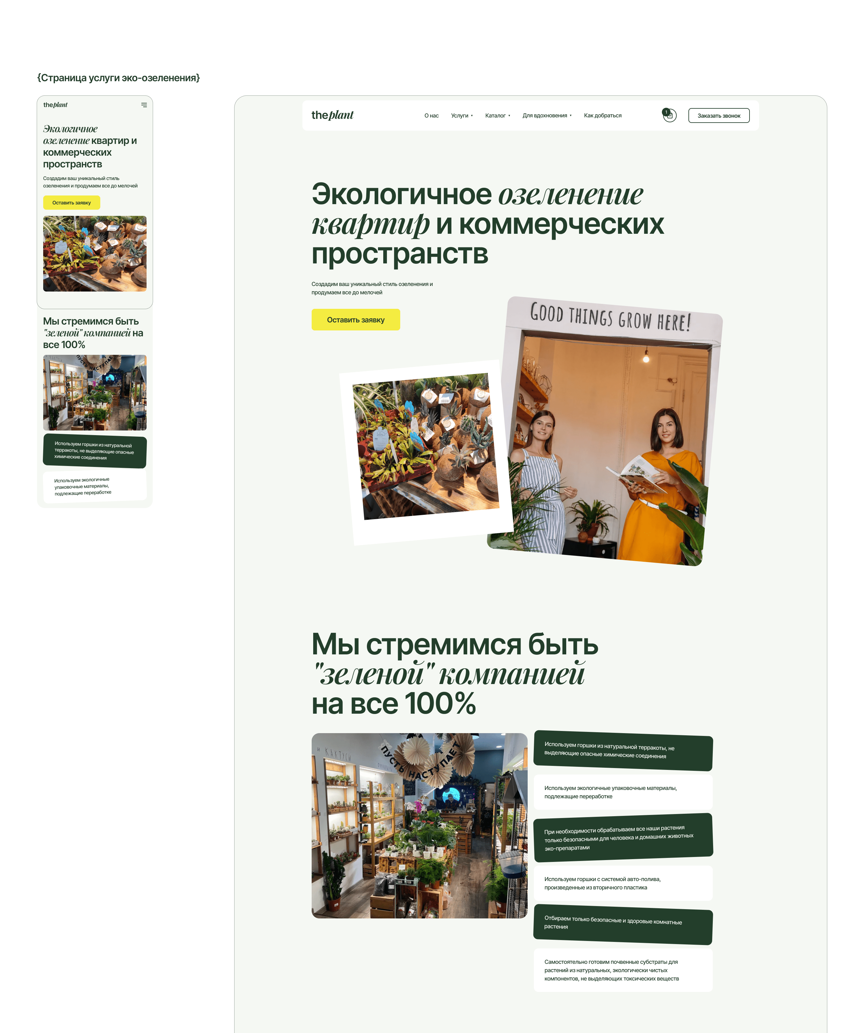 The Plants — интернет магазин комнатных растений — Изображение №9 — Интерфейсы на Dprofile