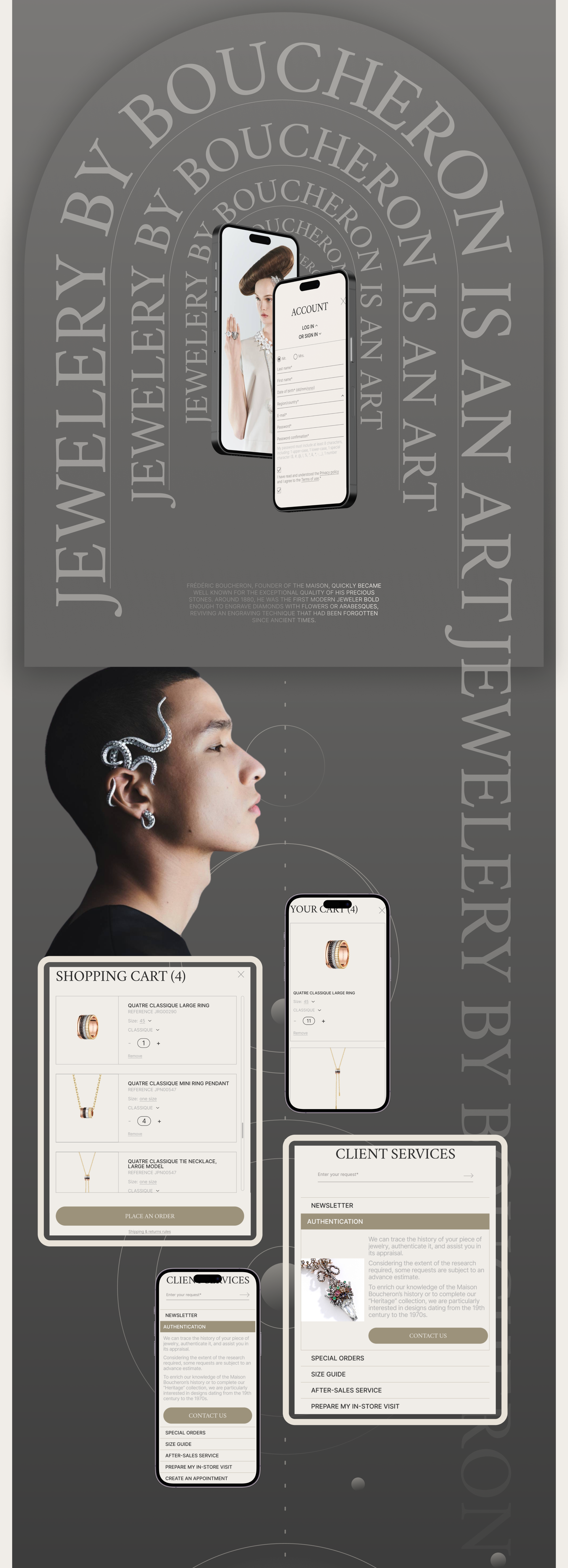 BOUCHERON | Luxury jewellery brand redesign concept — Изображение №10 — Маркетинг, Интерфейсы на Dprofile