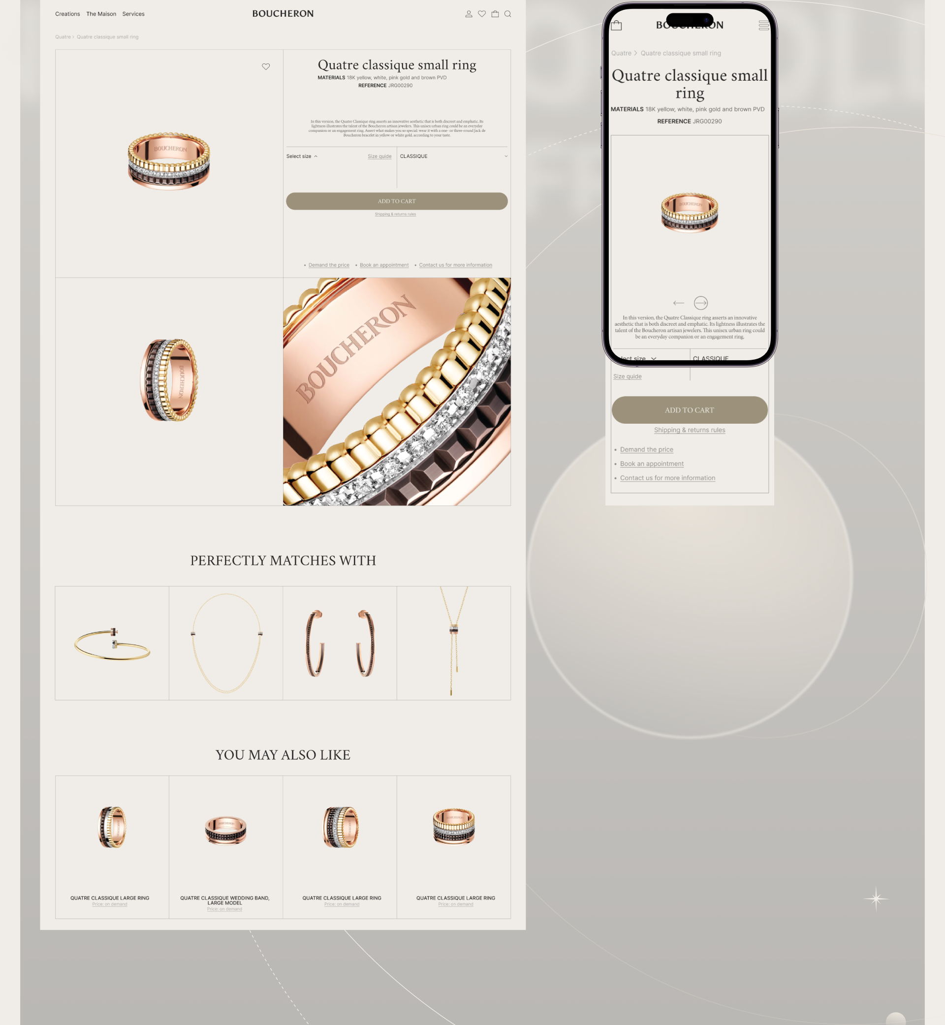 BOUCHERON | Luxury jewellery brand redesign concept — Изображение №6 — Маркетинг, Интерфейсы на Dprofile