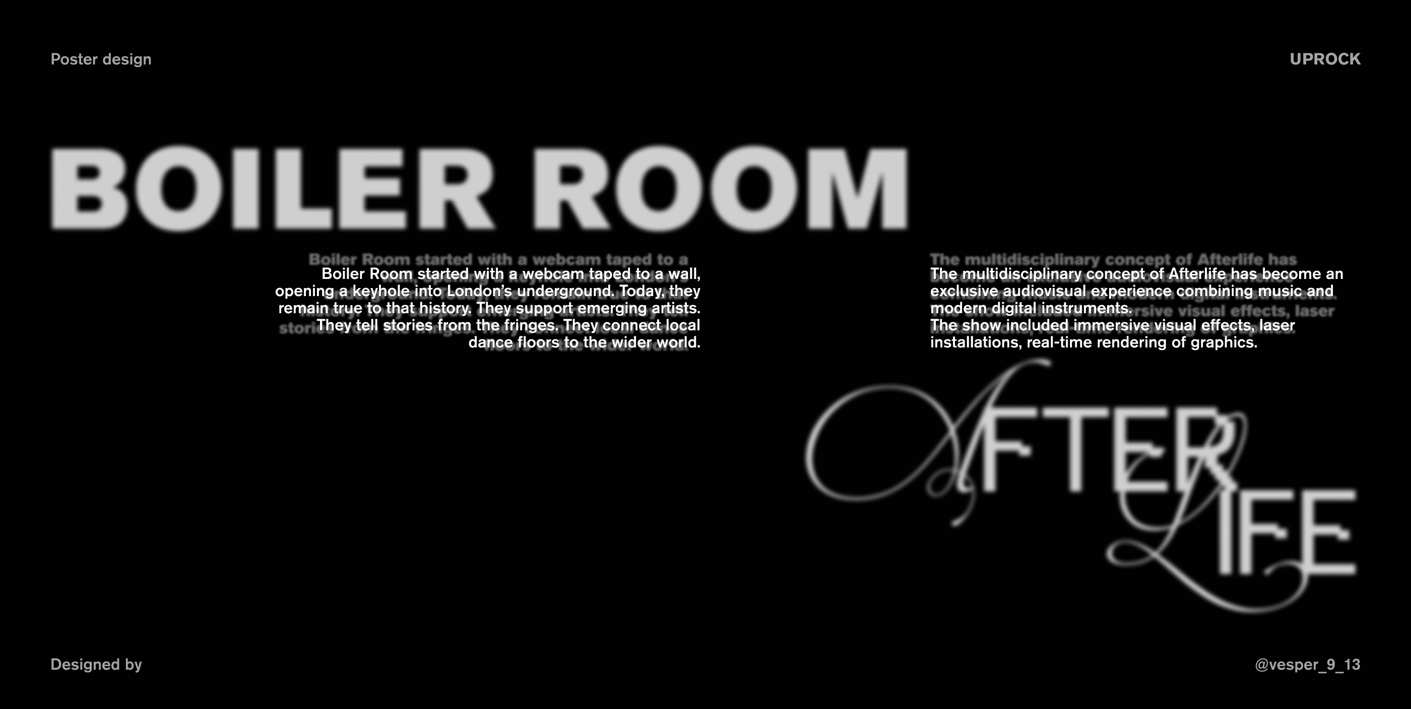 AFTERLIFE / BOILER ROOM posters design — Изображение №1 — Графика на Dprofile