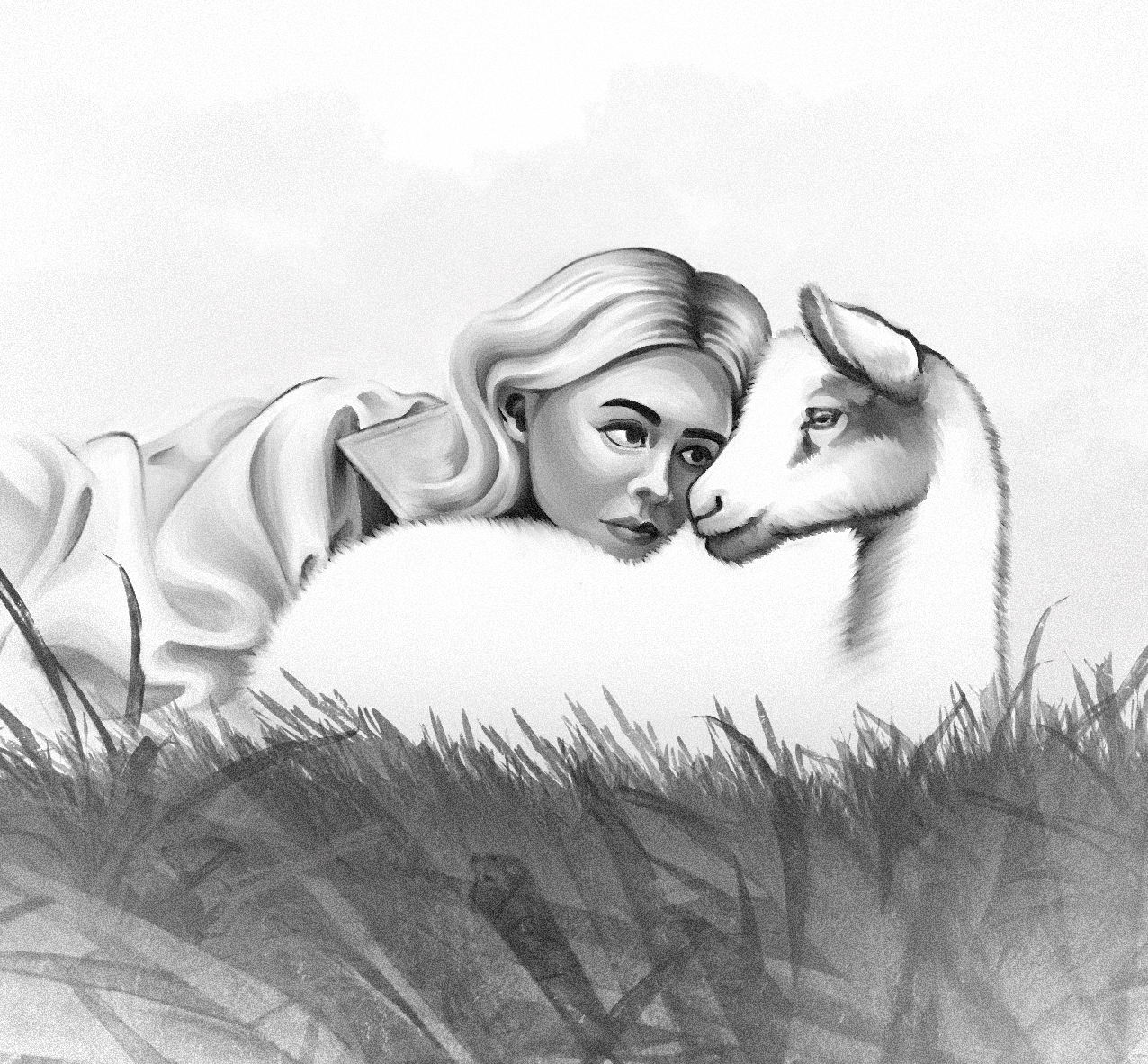 Девушка с козлёнком — Изображение №1 — Иллюстрация на Dprofile