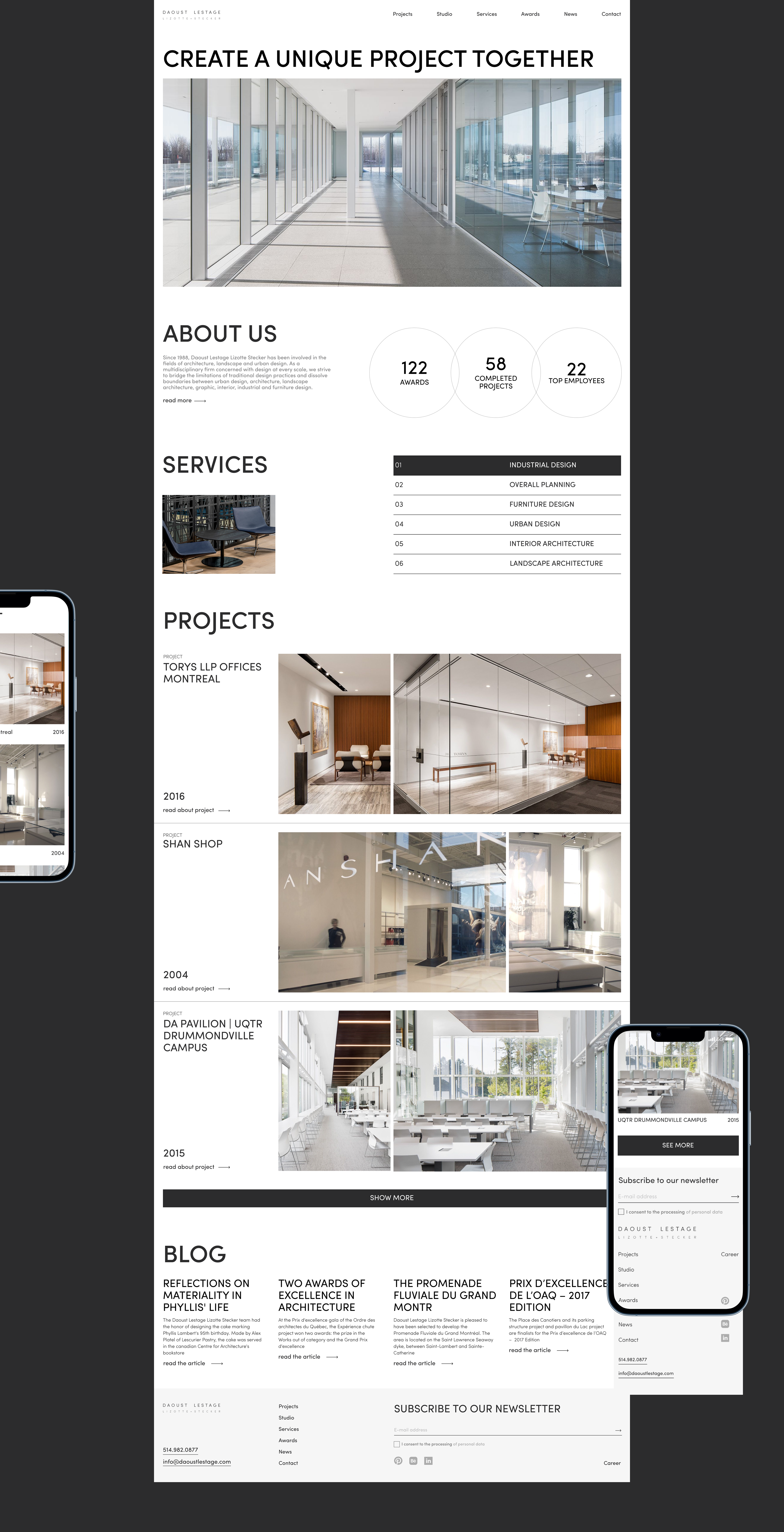 Daoust Lestage | Corporate website | Redesign — Изображение №2 — Интерфейсы на Dprofile