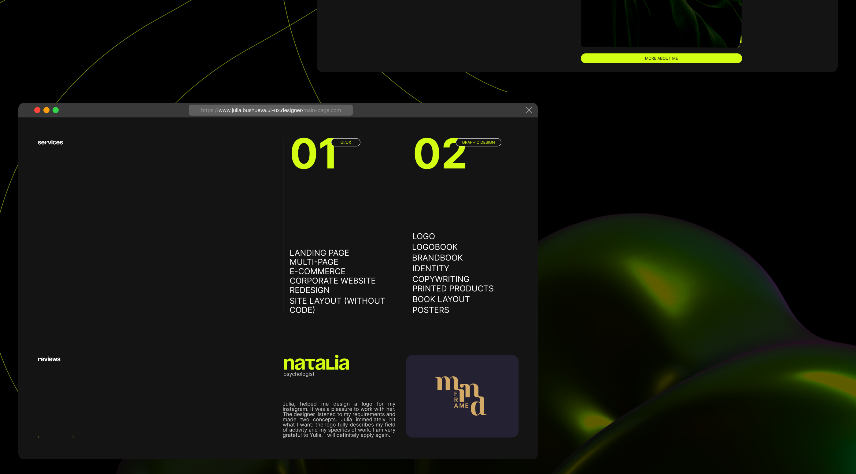 UI/UX designer portfolio — Изображение №3 — Интерфейсы на Dprofile