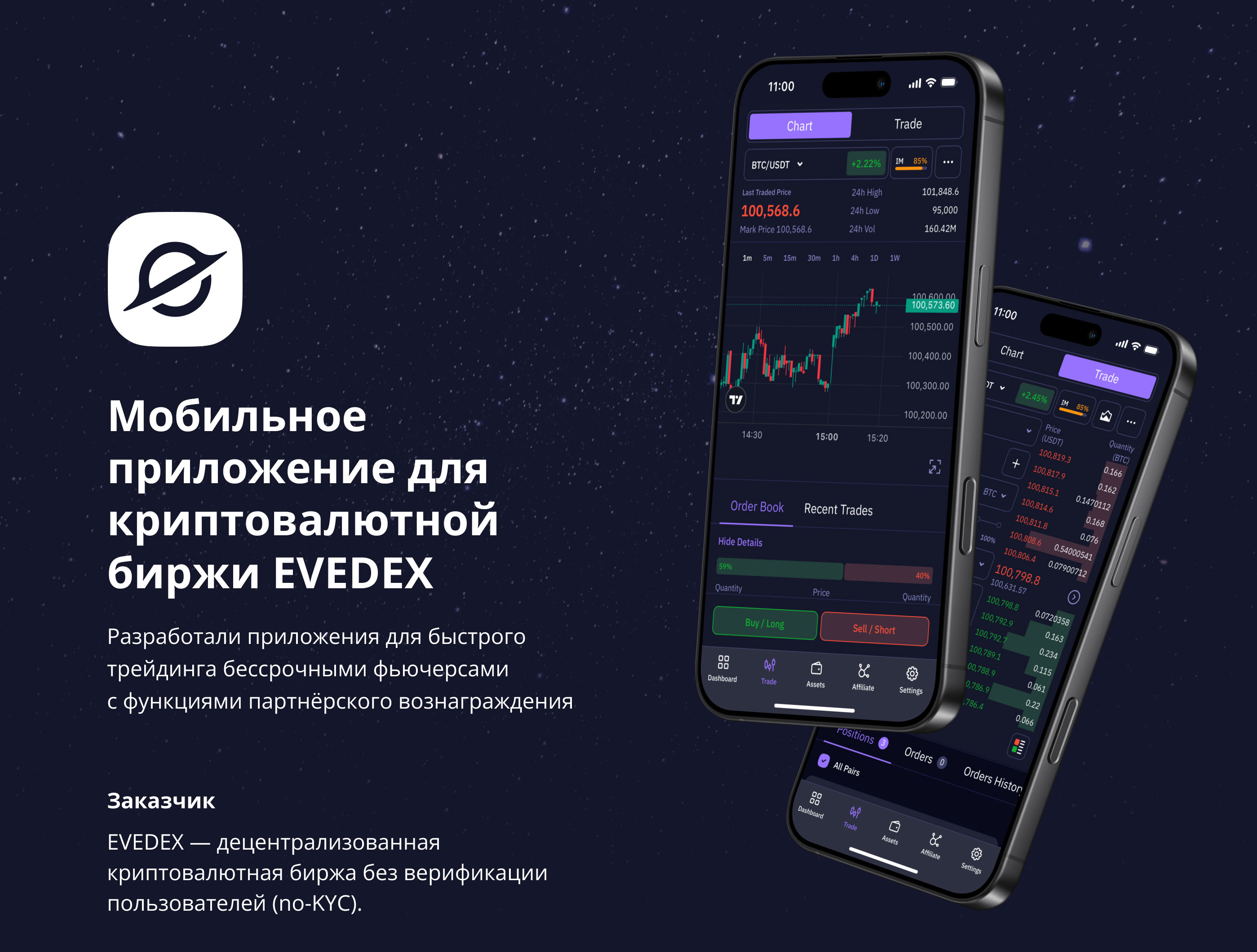 Мобильное приложение для криптовалютной биржи EVEDEX — Изображение №1 — Интерфейсы на Dprofile