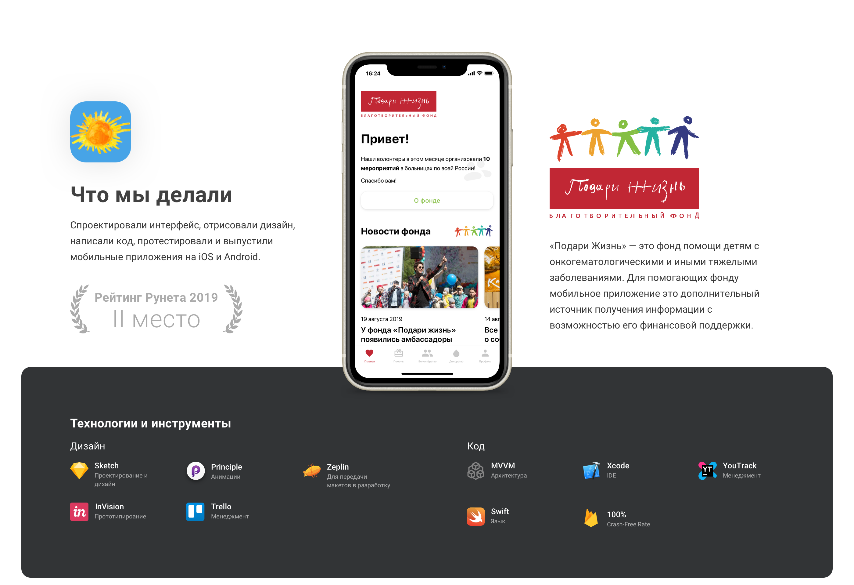Приложение фонда «Подари Жизнь» — Изображение №1 — Интерфейсы на Dprofile