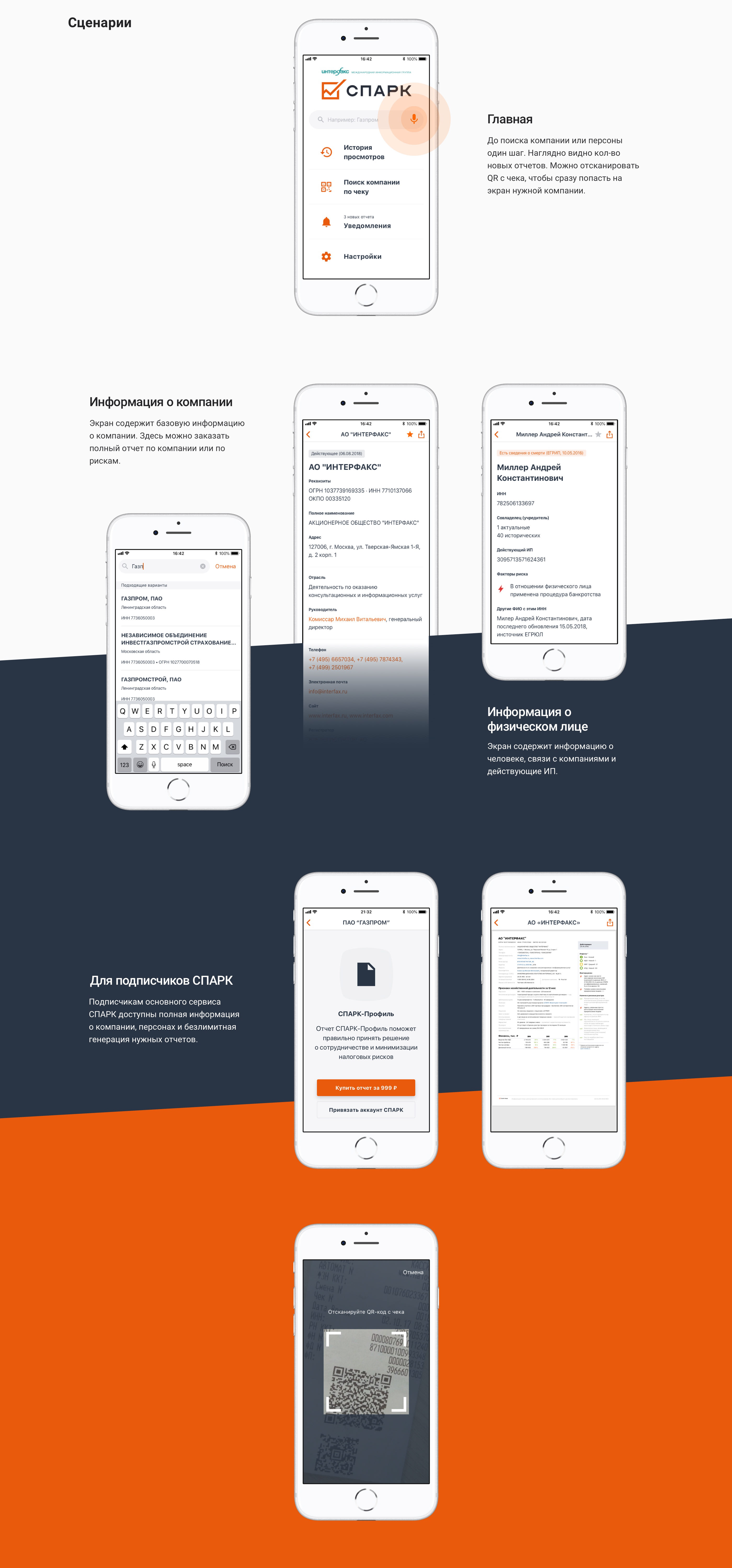 Приложение  сервиса «СПАРК» — Изображение №2 — Интерфейсы на Dprofile