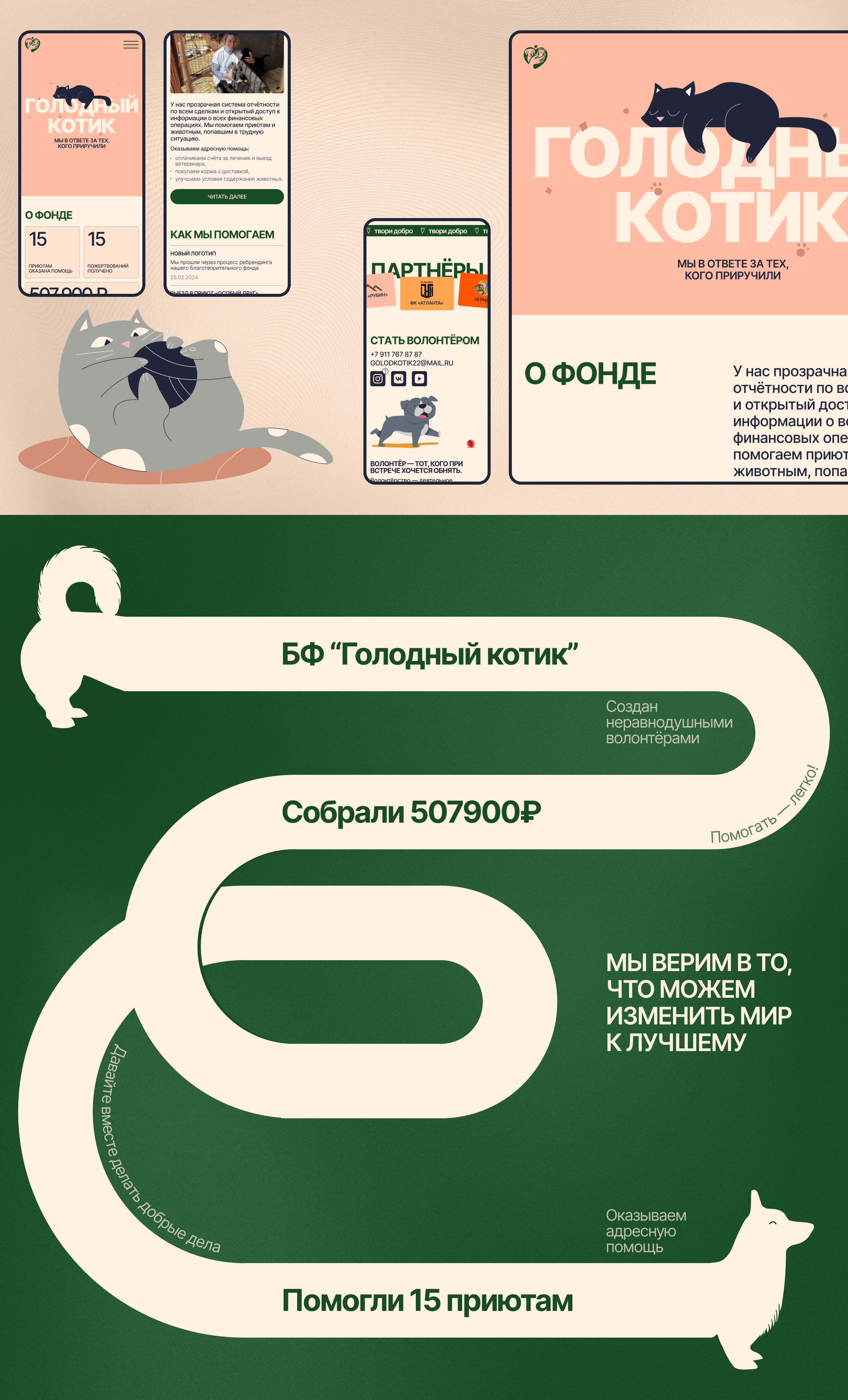 БФ "Голодный котик" | Корпоративный сайт — Изображение №3 — Интерфейсы на Dprofile