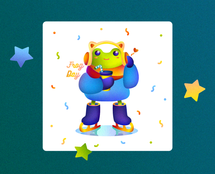 Открытка «Frog Day» — Брендинг, Иллюстрация на Dprofile