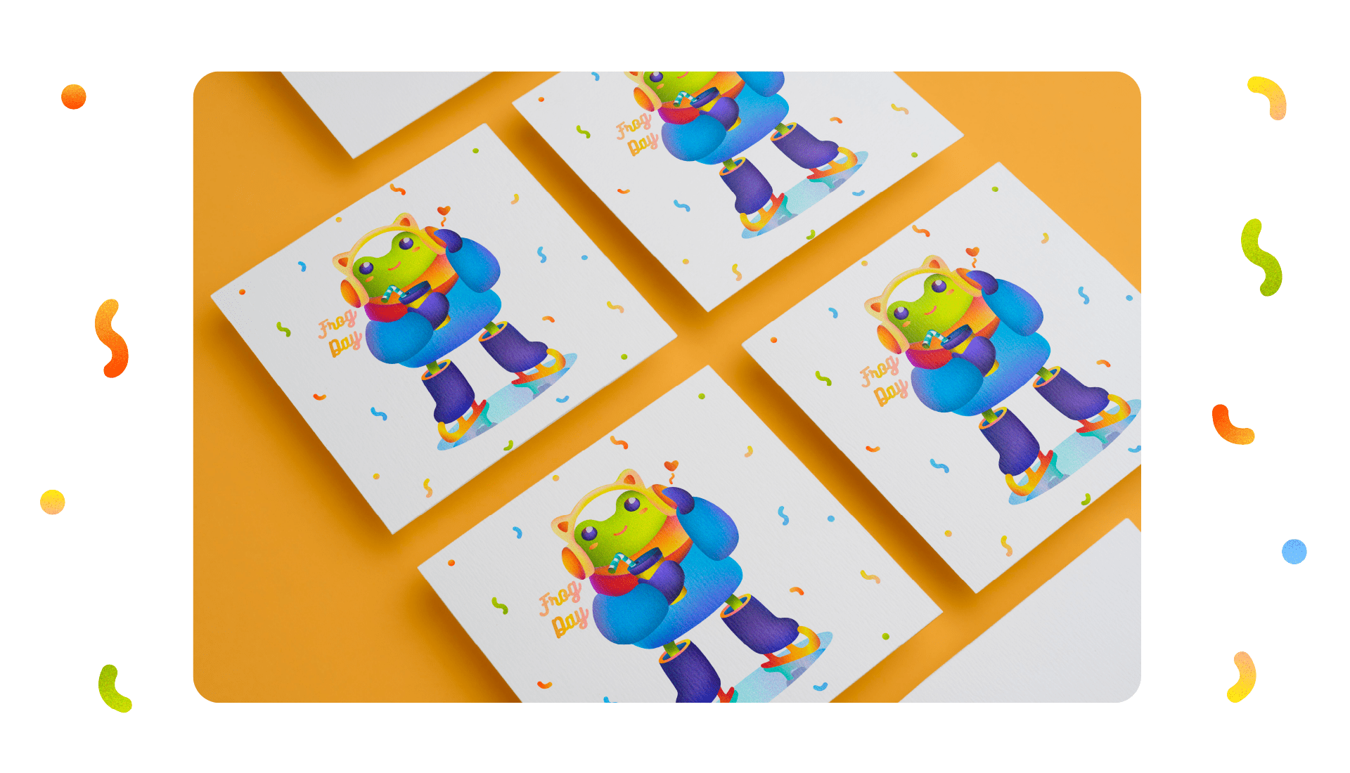 Открытка «Frog Day» — Изображение №3 — Брендинг, Иллюстрация на Dprofile