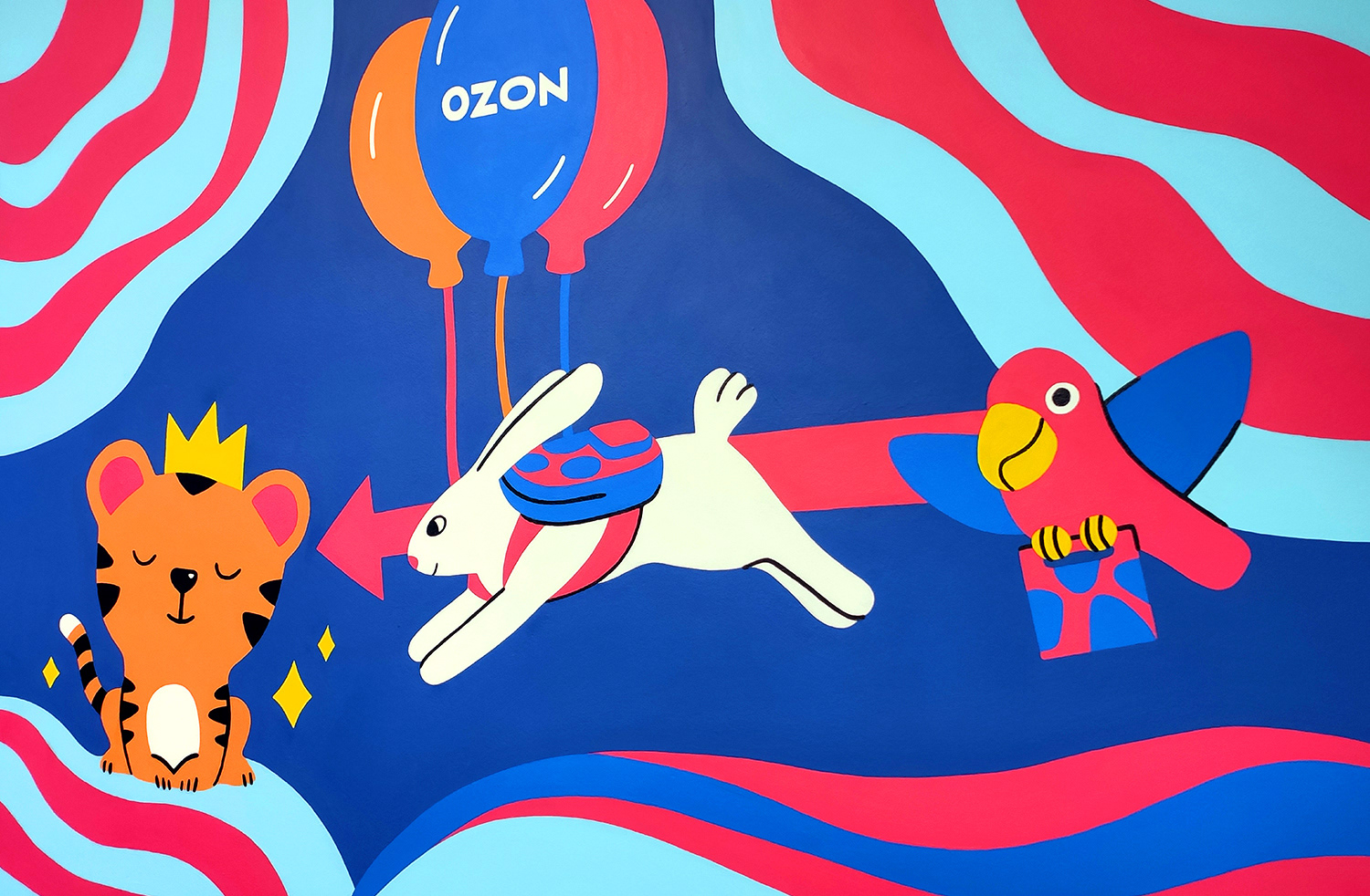 Роспись стены | OZON — Изображение №9 — Иллюстрация на Dprofile