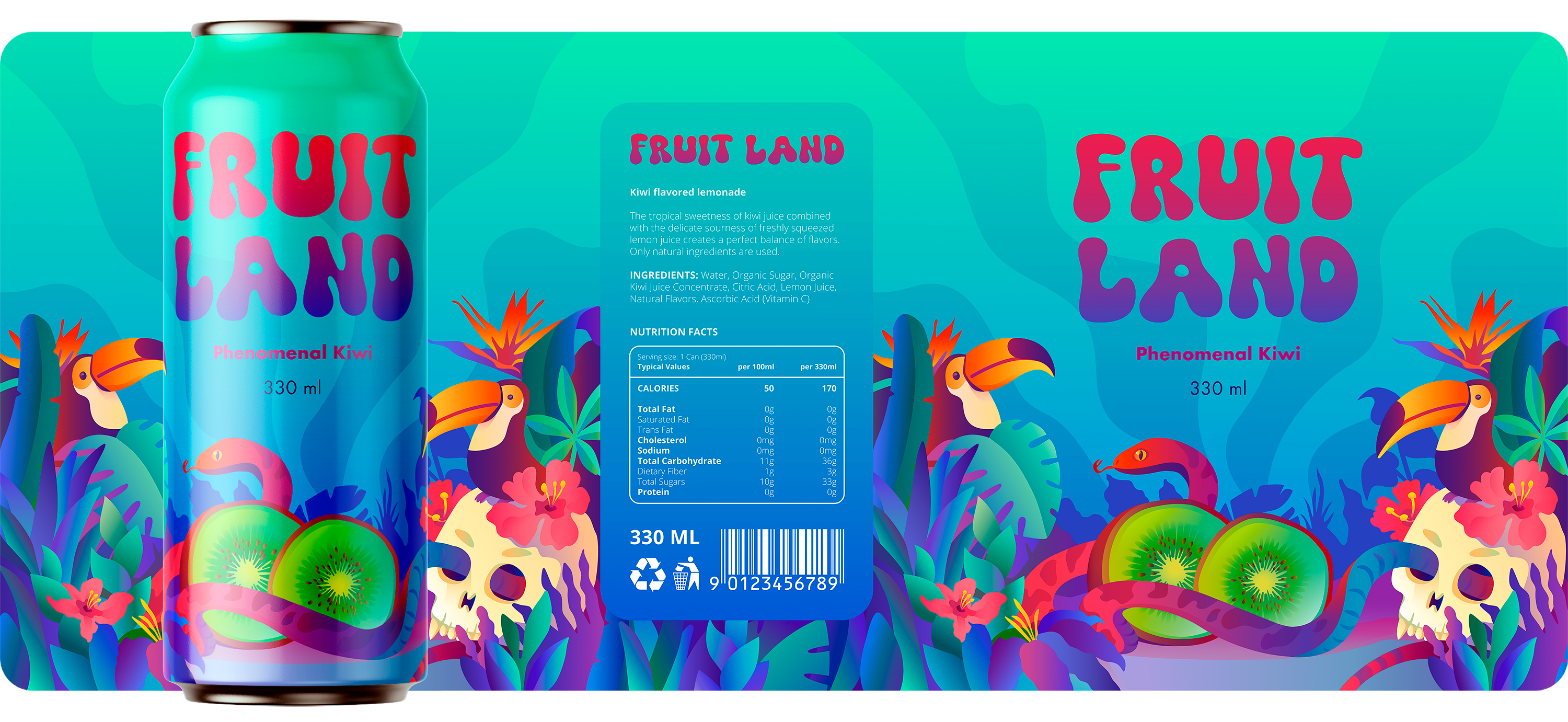 Дизайн упаковки | FRUITLAND — Изображение №5 — Брендинг, Иллюстрация на Dprofile