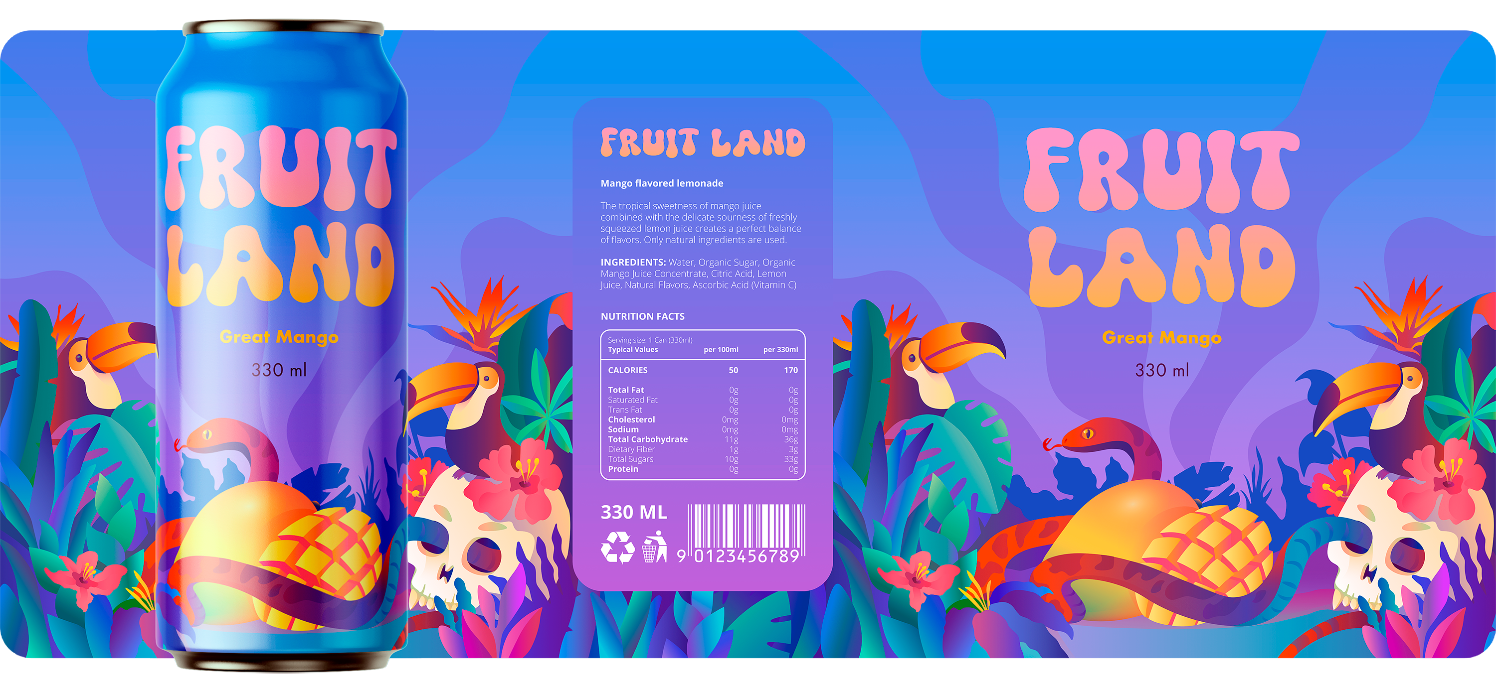Дизайн упаковки | FRUITLAND — Изображение №7 — Брендинг, Иллюстрация на Dprofile