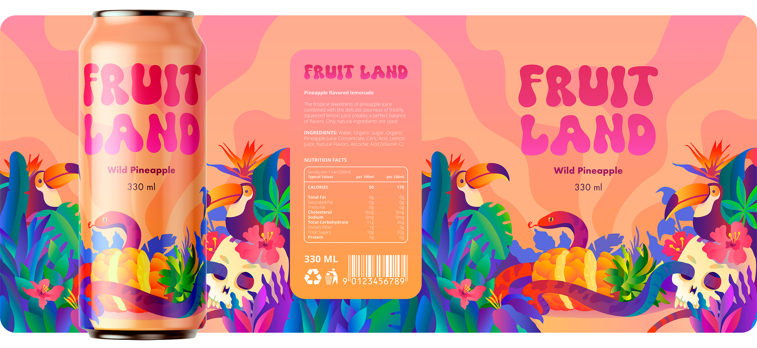 Дизайн упаковки | FRUITLAND — Изображение №6 — Брендинг, Иллюстрация на Dprofile