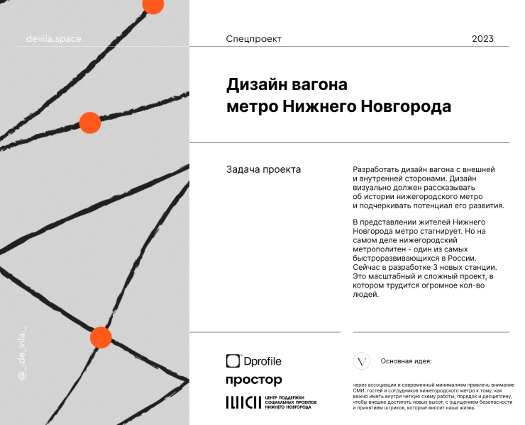 Дизайн вагона метро Нижнего Новгорода на Dprofile