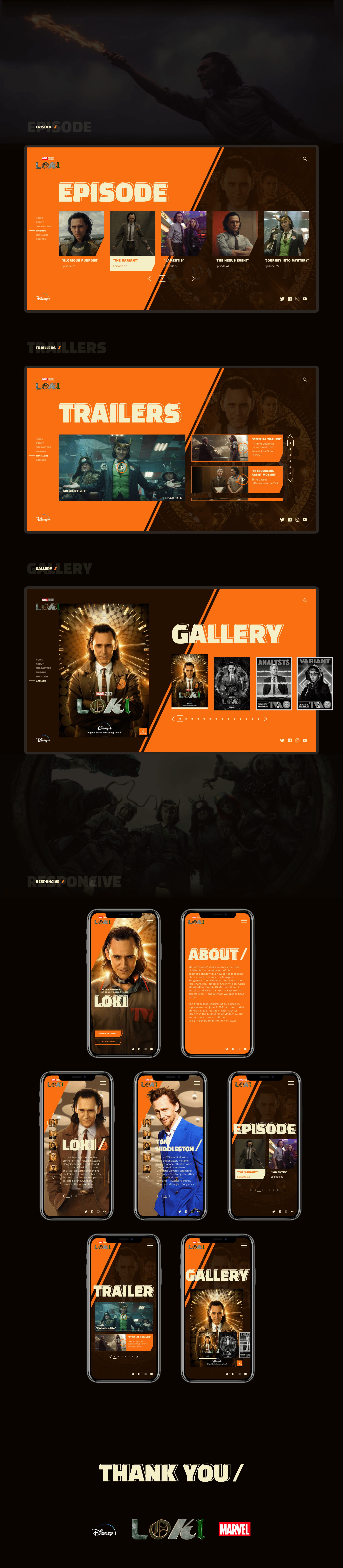 Loki Series 2021 | Web Concept Design — Изображение №3 — Интерфейсы на Dprofile