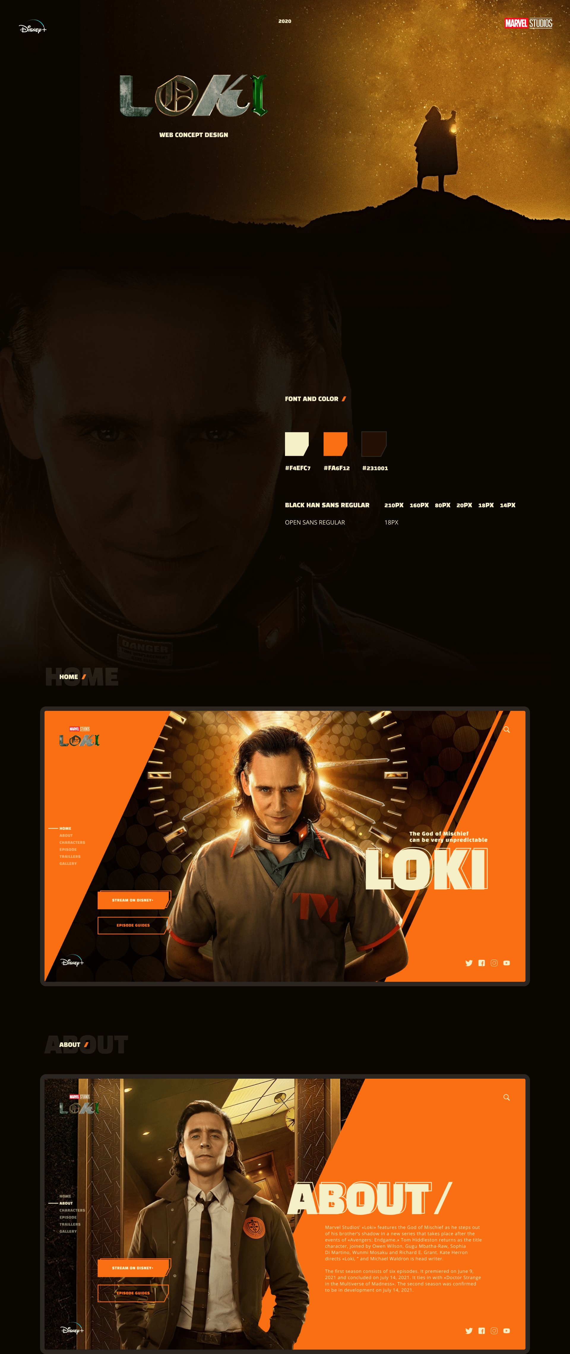 Loki Series 2021 | Web Concept Design — Изображение №1 — Интерфейсы на Dprofile