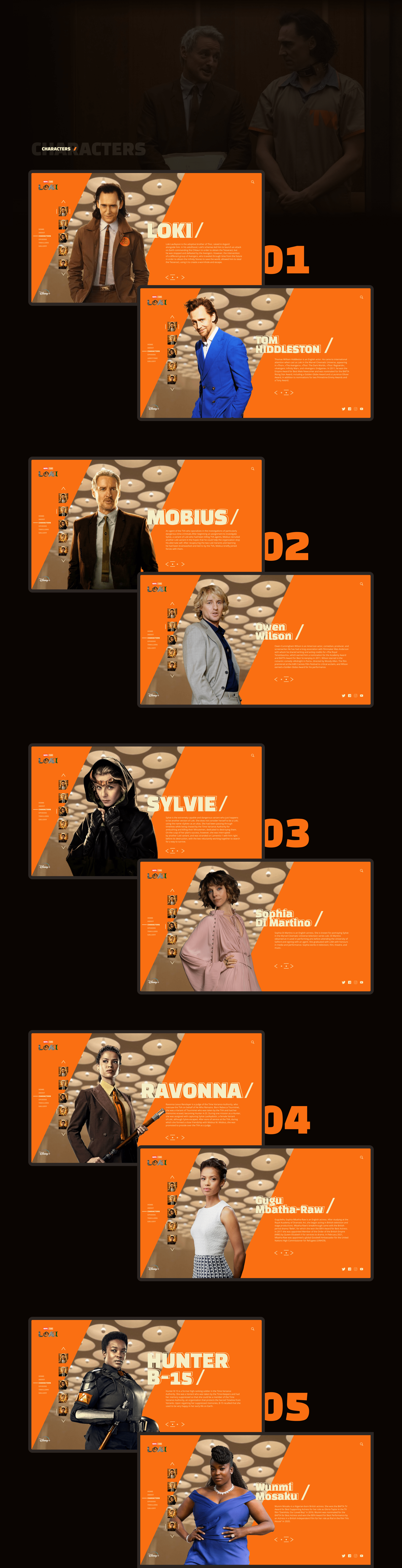 Loki Series 2021 | Web Concept Design — Изображение №2 — Интерфейсы на Dprofile